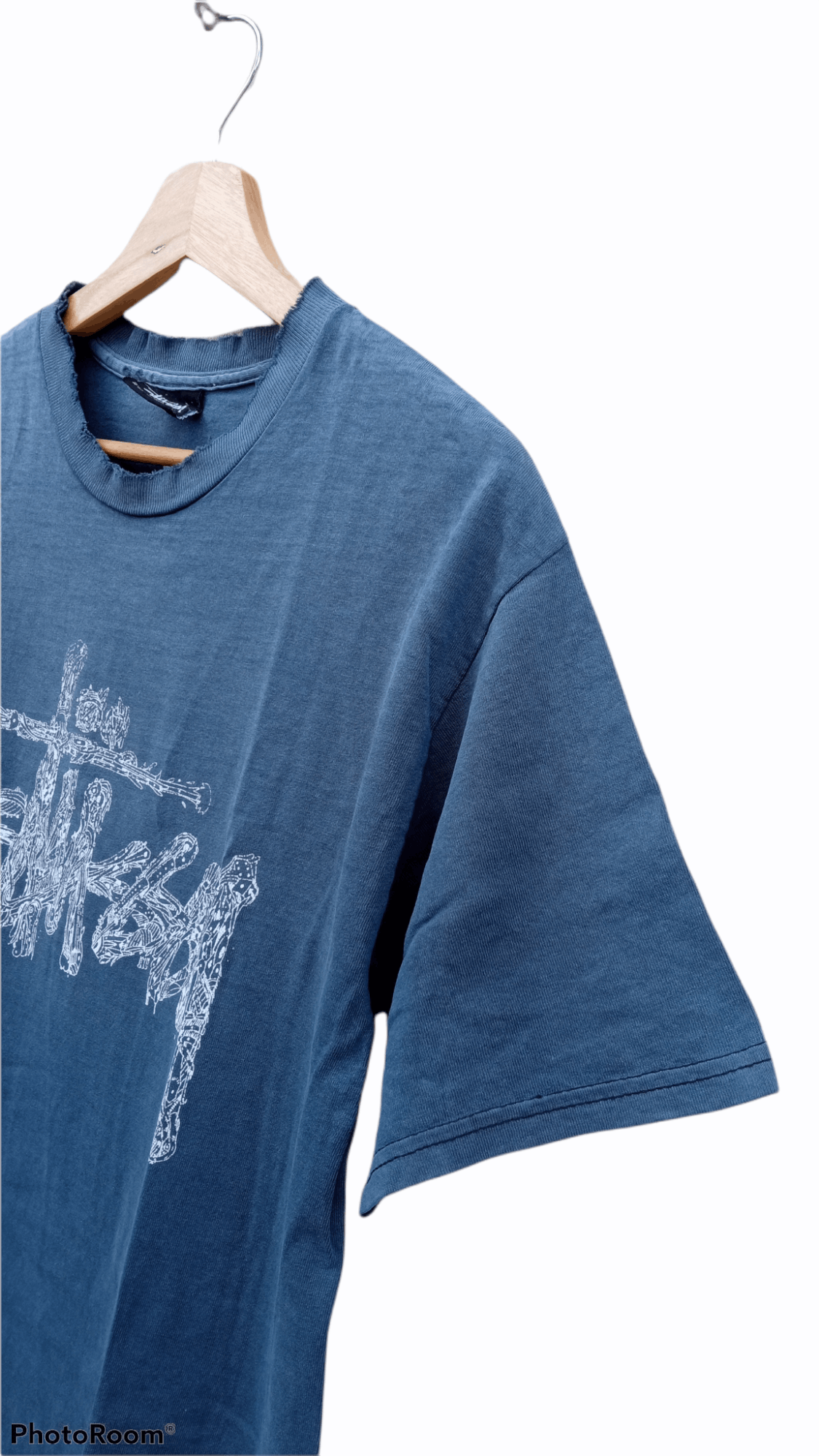 Stussy × Vintage 🔥🔥Vintage 90's Stussy Spell Out Distressed T-Shirt Size US M / EU 48-50 / 2 - 6 Thumbnail