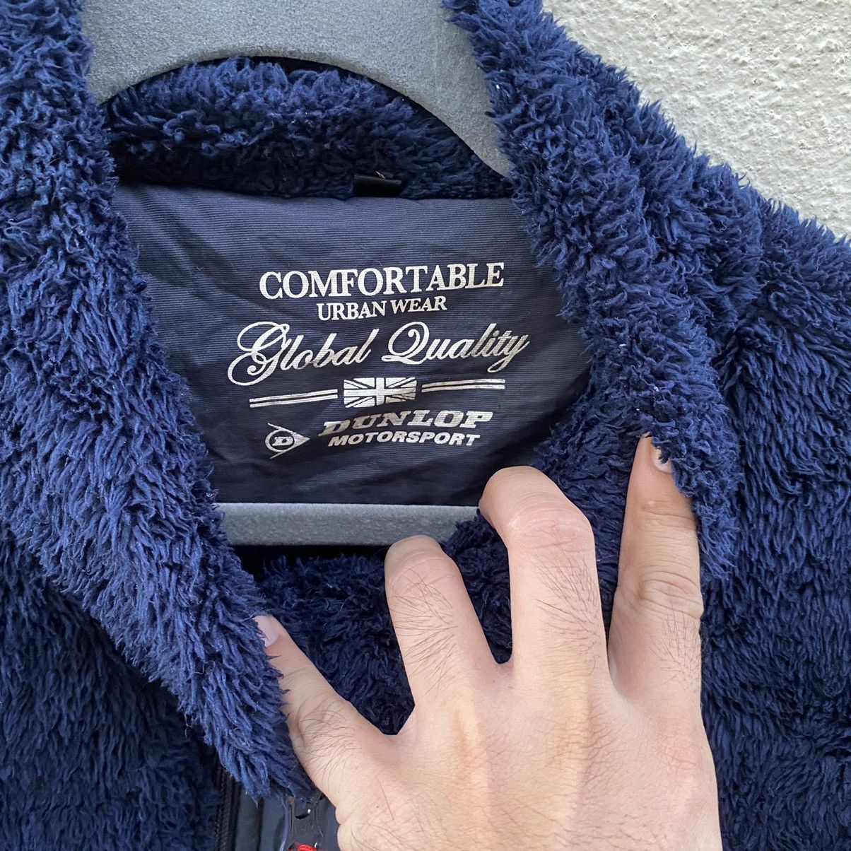 Dunlop × Japanese Brand × Vintage OFFER🔥Vintage Dunlop Motorsport Sherpa DeepPile Zip Jacket Size US L / EU 52-54 / 3 - 4 Thumbnail