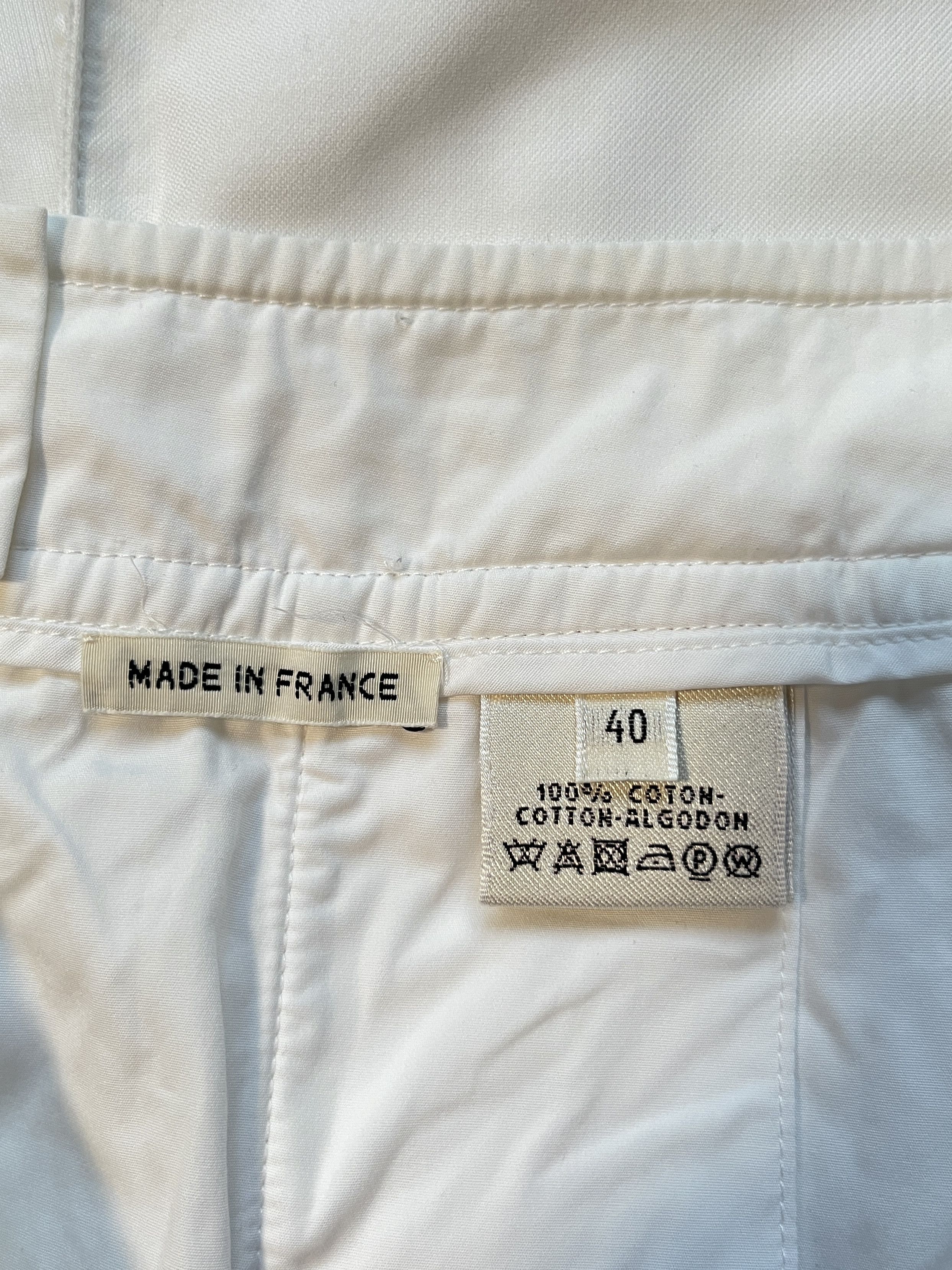Hermes × Maison Margiela ⚡️QUICK SALE⚡️Hermes by Margiela White Skirt with Pleat Size 30" / US 8 / IT 44 - 3 Thumbnail