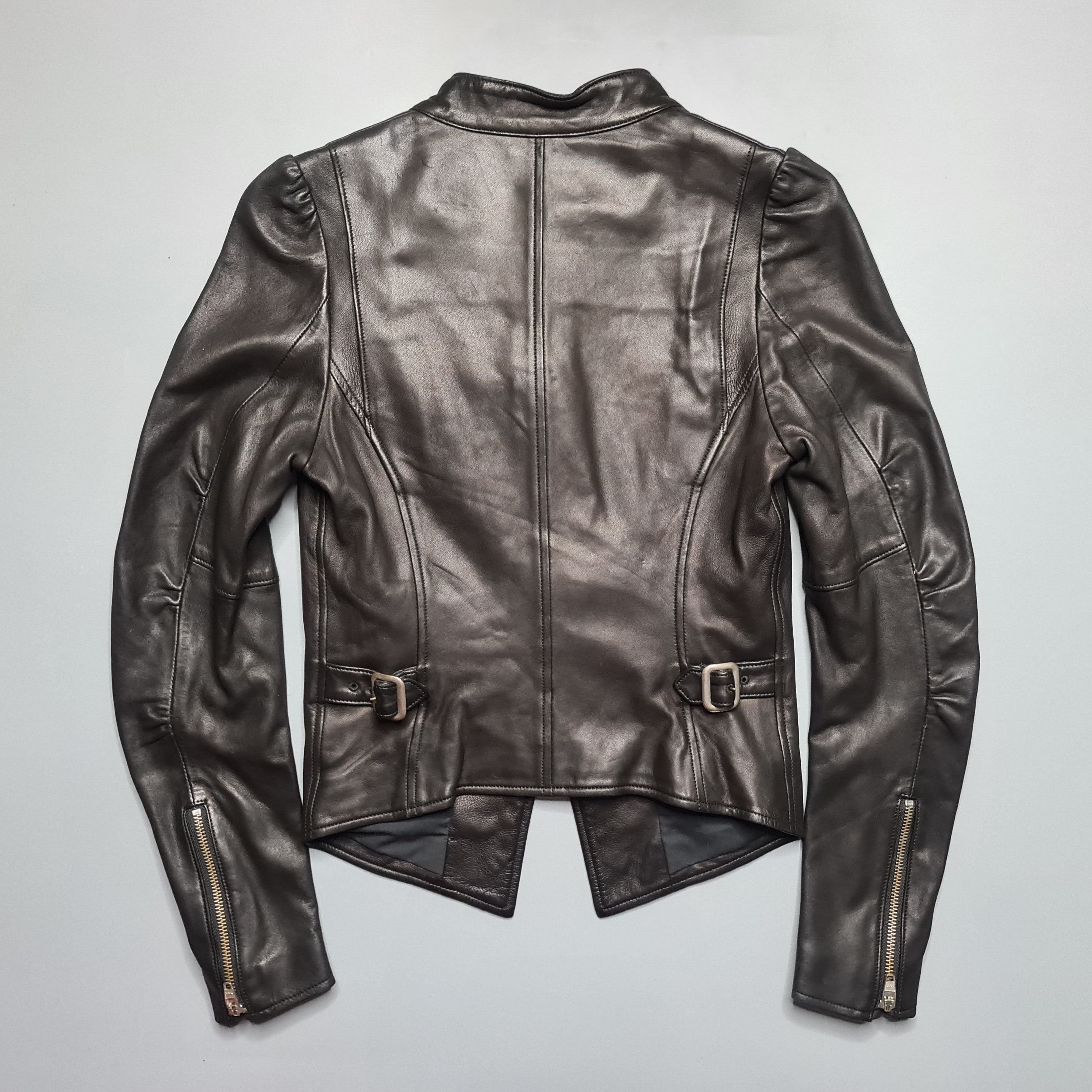 Maison MIHARA YASUHIRO Miharayasuhiro - Archive Racer Leather Jacket (Womens) Size XS / US 0-2 / IT 36-38 - 3 Thumbnail