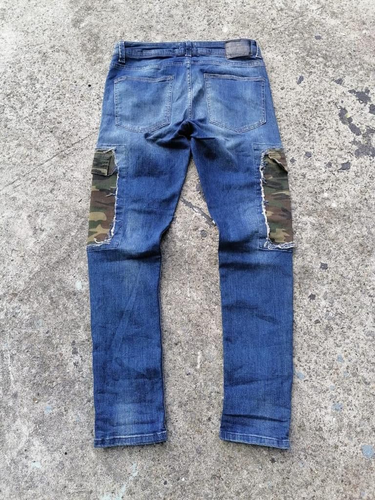 Zara Zara Man Camo Side Pocket Denim Jeans Size US 34 / EU 50 - 6 Thumbnail