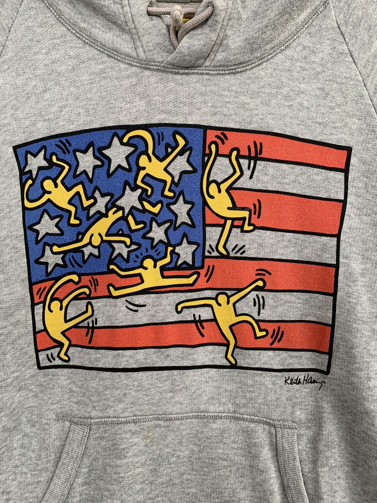 Japanese Brand Keith Haring x Uniqlo American Flag Art Hoodie Size US M / EU 48-50 / 2 - 3 Thumbnail