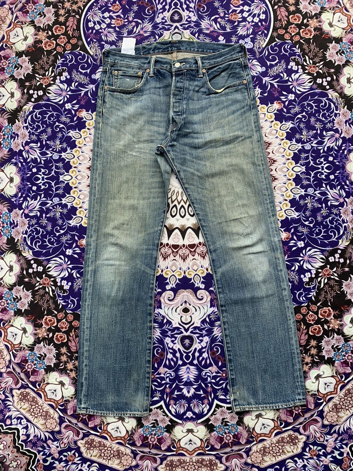 If Six Was Nine Vintage Levis 501 Faded Wash Denim Size US 36 / EU 52 - 1 Thumbnail