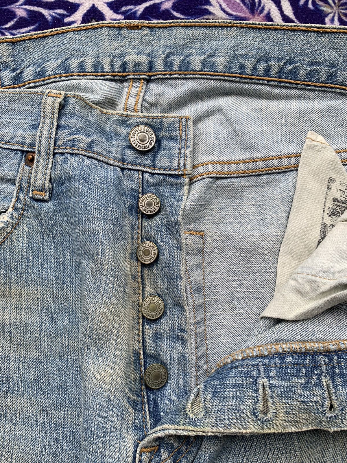 Levi's Vintage Levis 501 Faded Wash Denim Size US 33 - 5 Thumbnail