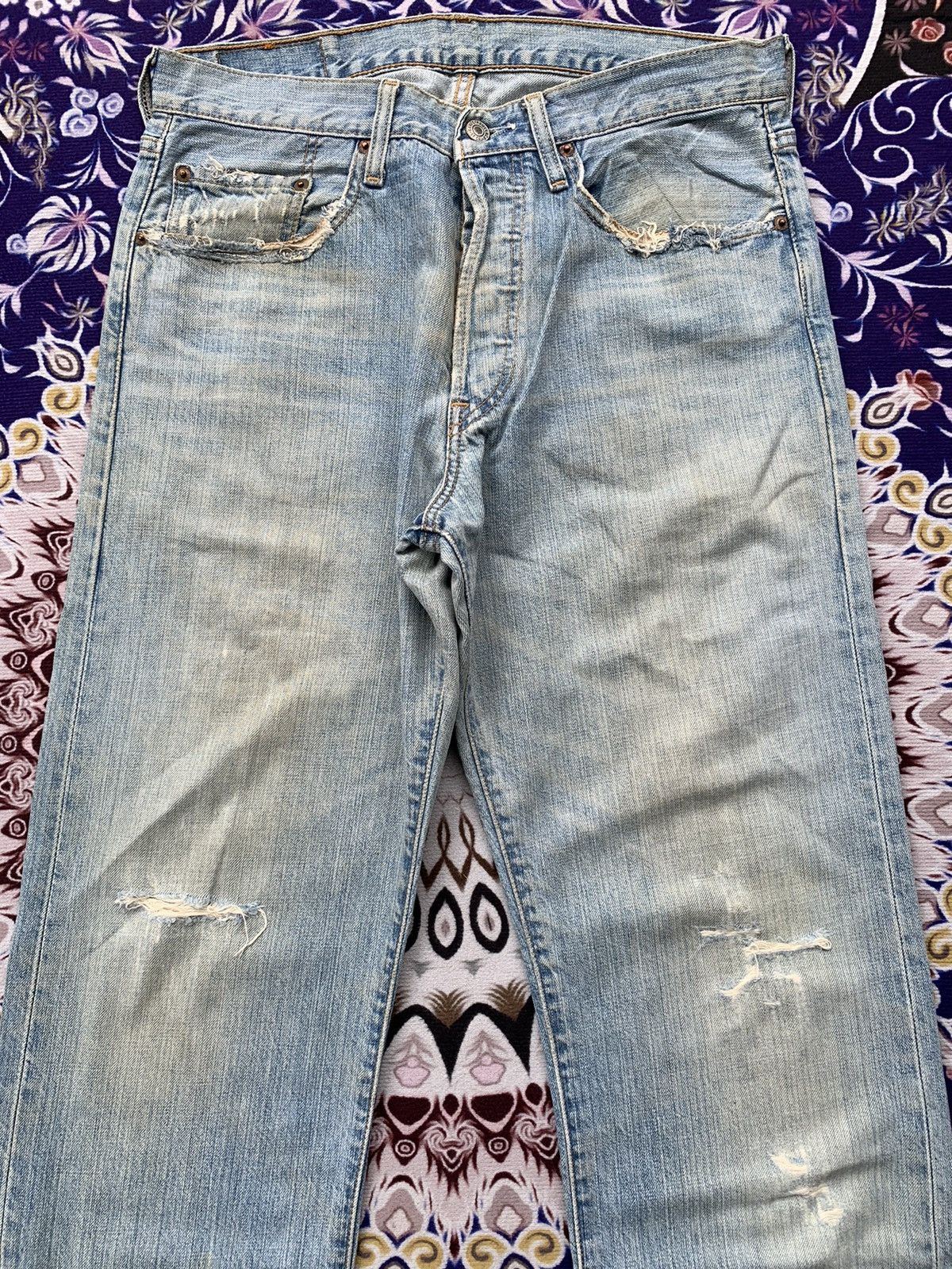 Levi's Vintage Levis 501 Faded Wash Denim Size US 33 - 4 Thumbnail