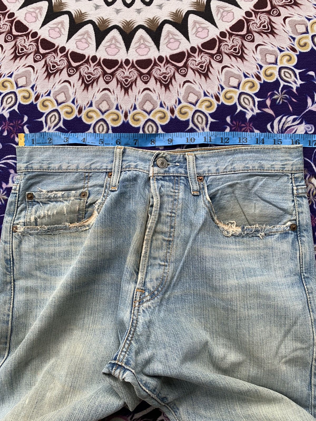 Levi's Vintage Levis 501 Faded Wash Denim Size US 33 - 14 Thumbnail