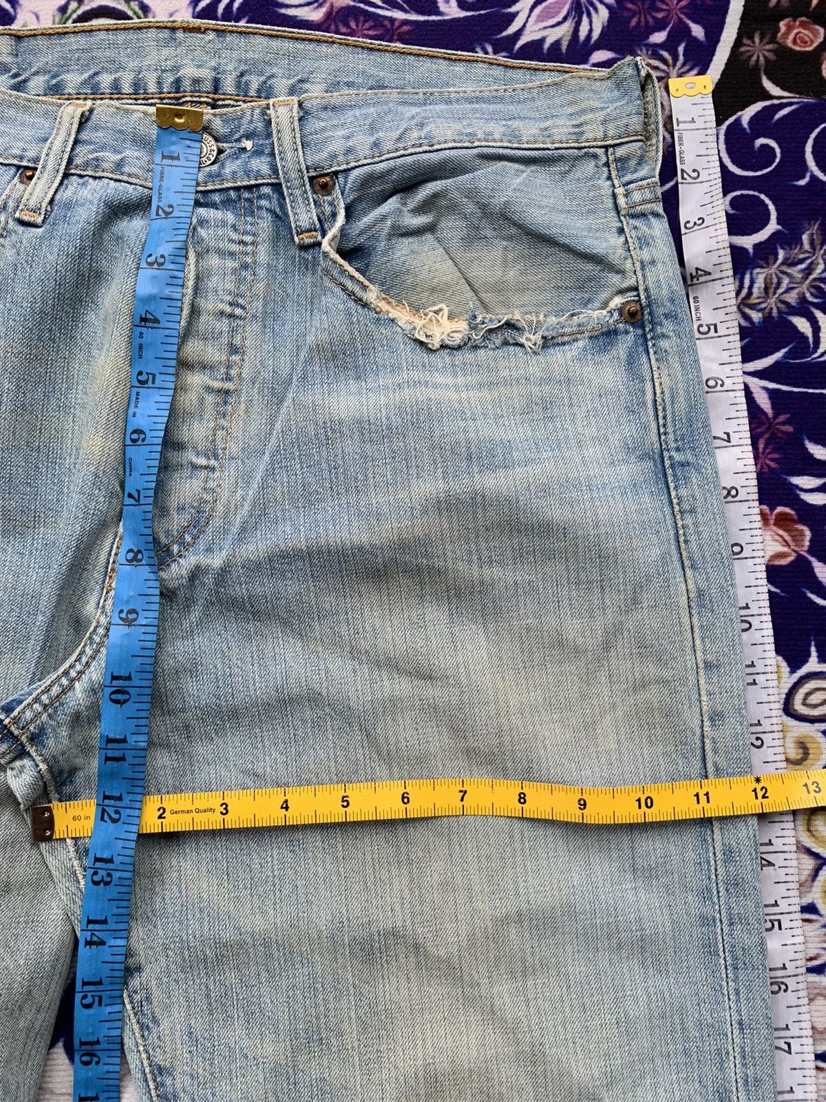 Levi's Vintage Levis 501 Faded Wash Denim Size US 33 - 13 Thumbnail