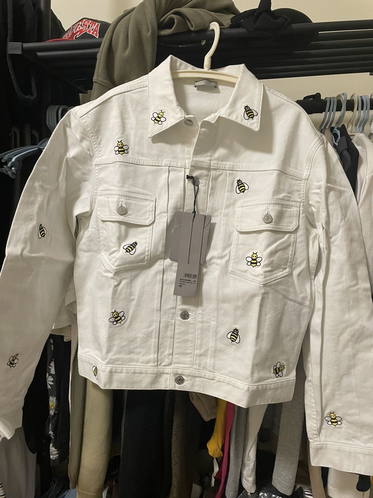 image of Dior Kaws Denim Jacket M in White, Men's (Size Medium)