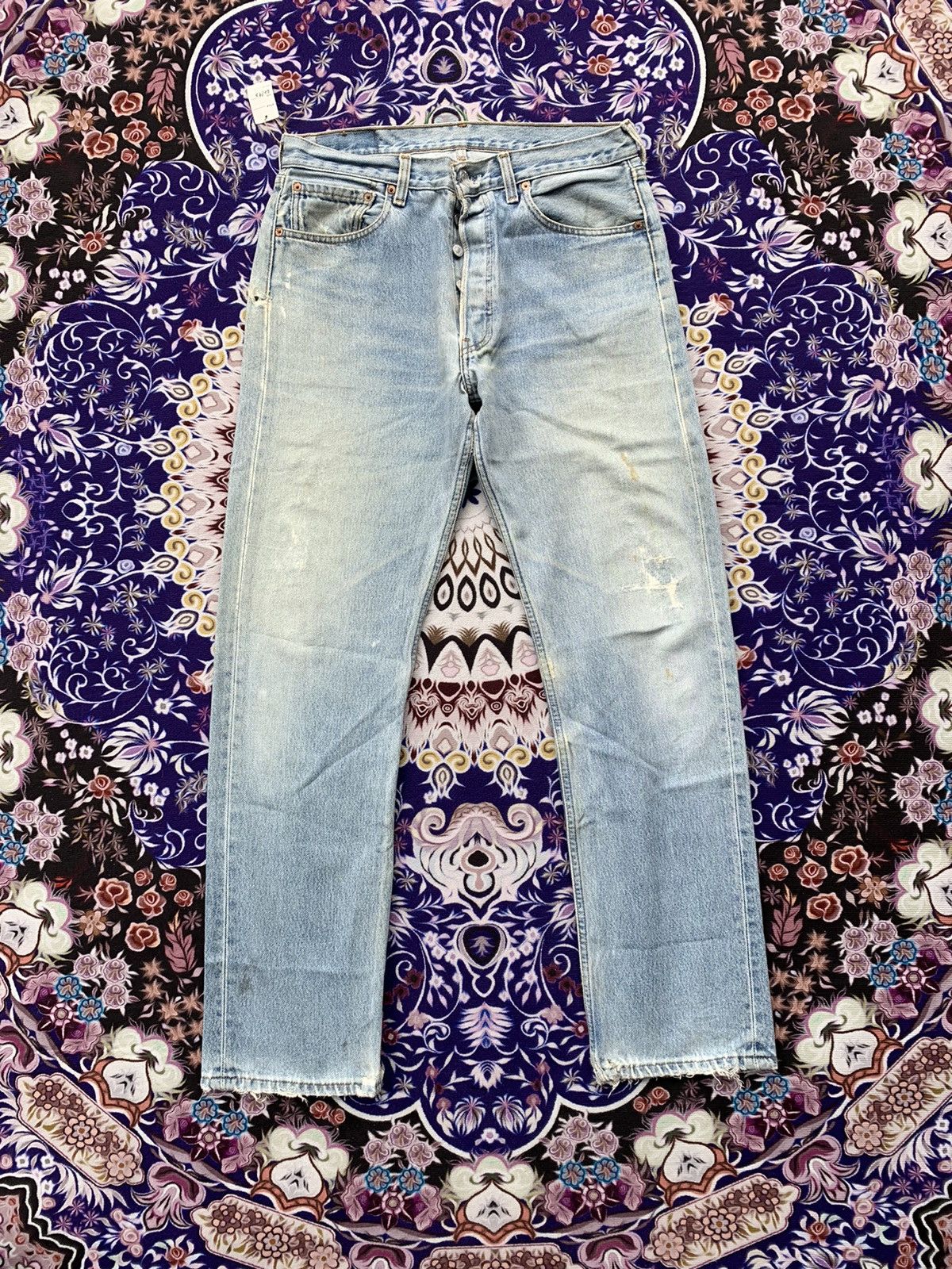 Levi's Vintage Levis 501 Faded Distresed Denim Size US 32 / EU 48 - 1 Thumbnail
