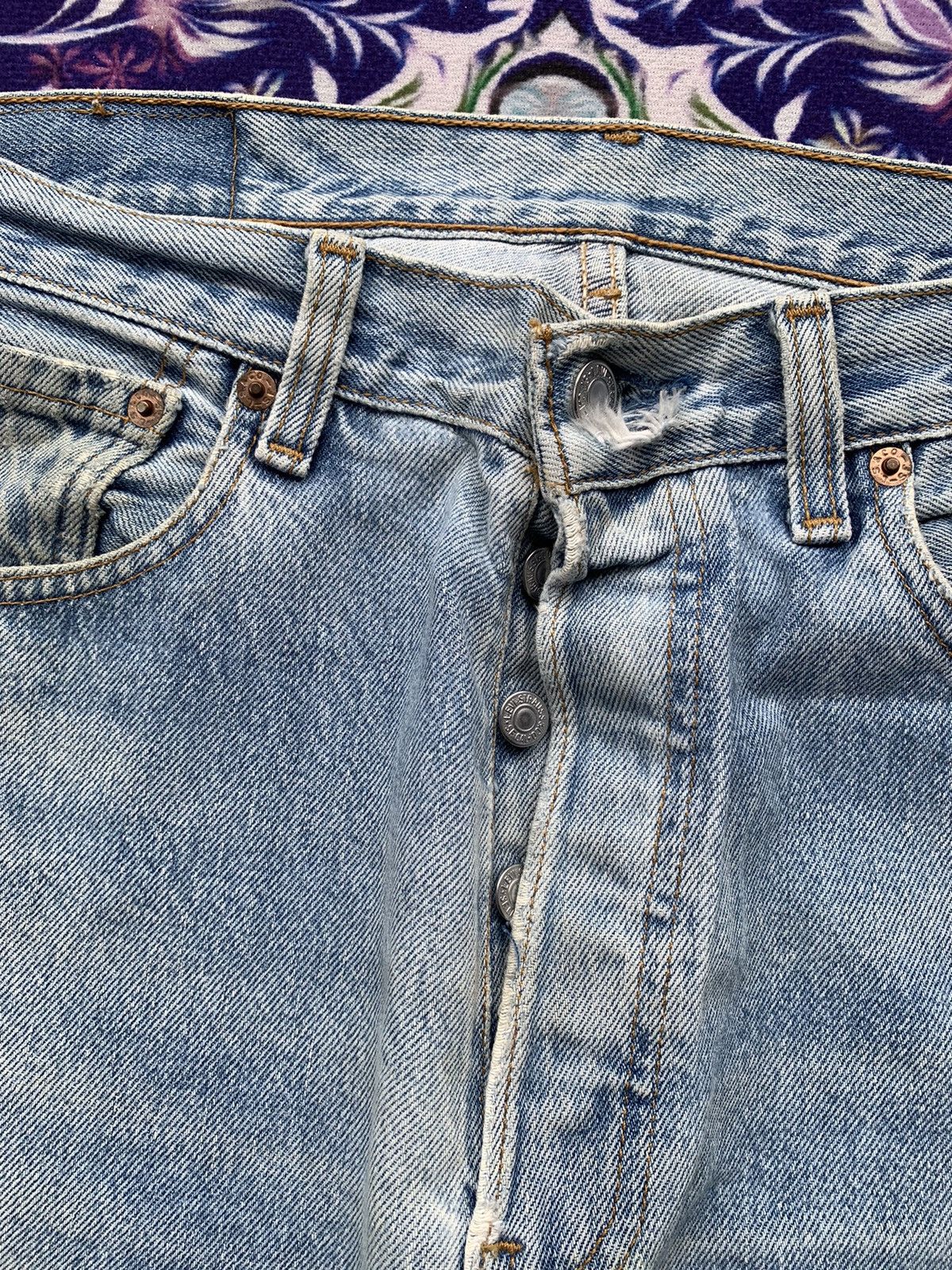 Levi's Vintage Levis 501 Faded Distresed Denim Size US 32 / EU 48 - 6 Thumbnail