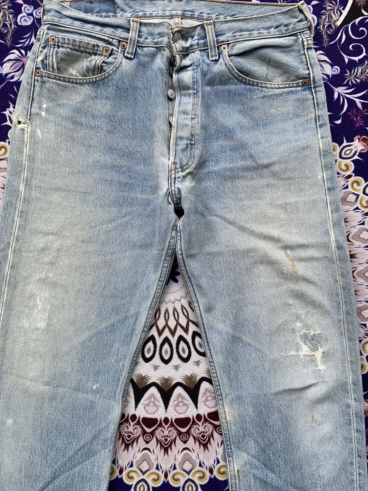 Levi's Vintage Levis 501 Faded Distresed Denim Size US 32 / EU 48 - 4 Thumbnail