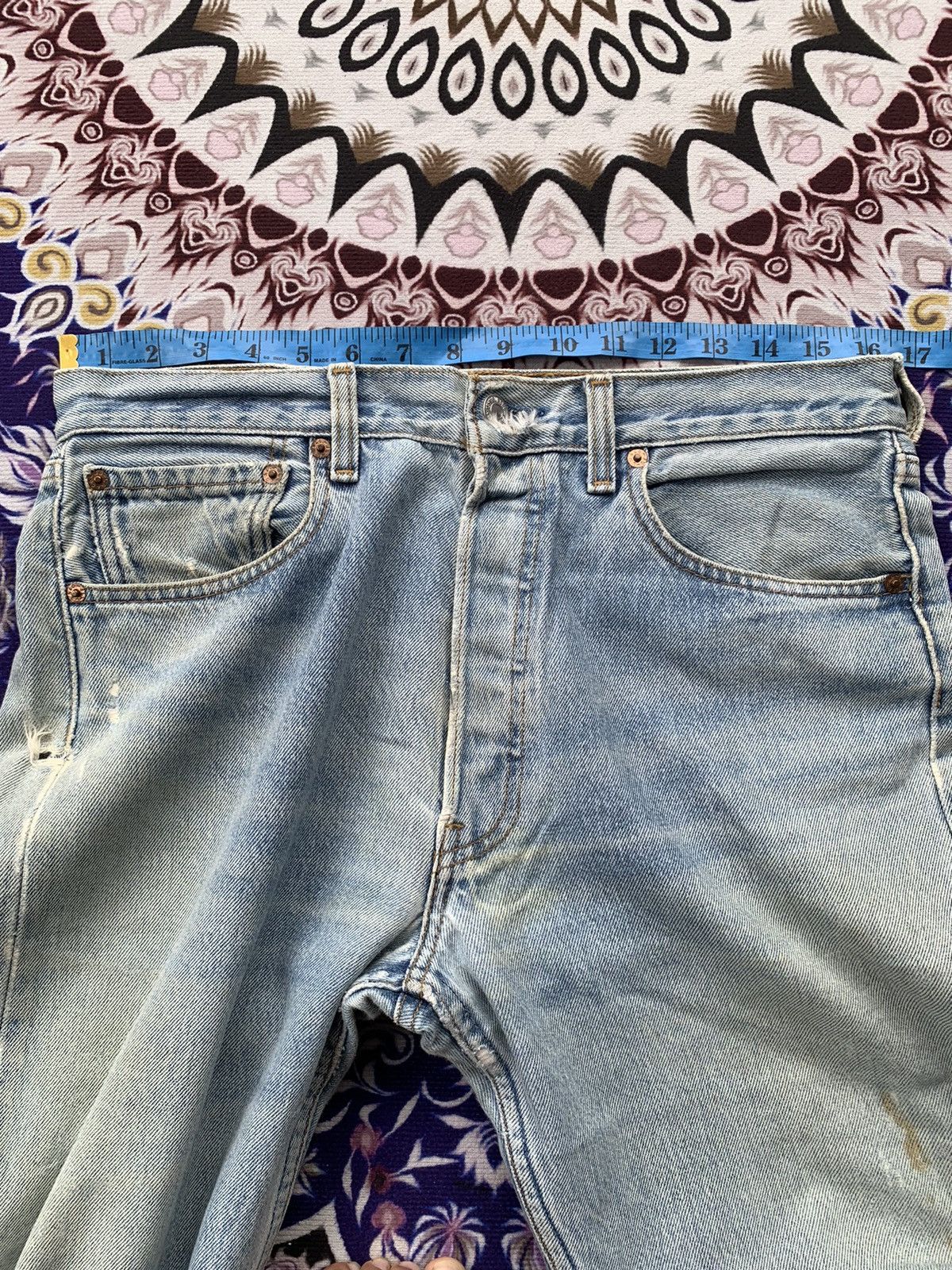 Levi's Vintage Levis 501 Faded Distresed Denim Size US 32 / EU 48 - 16 Thumbnail