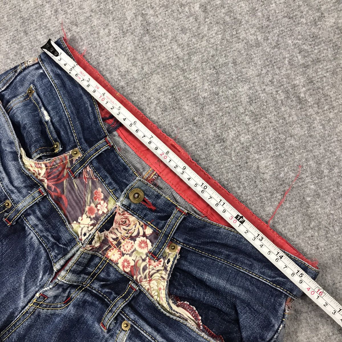 Eternal DOUBLE WAIST RIPPED DISTRESSED ENTERNAL DENIM PANTS Size US 30 / EU 46 - 20 Thumbnail