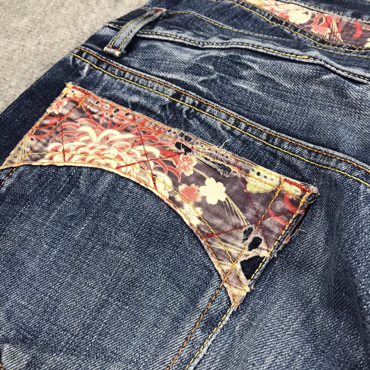 Eternal DOUBLE WAIST RIPPED DISTRESSED ENTERNAL DENIM PANTS Size US 30 / EU 46 - 18 Thumbnail