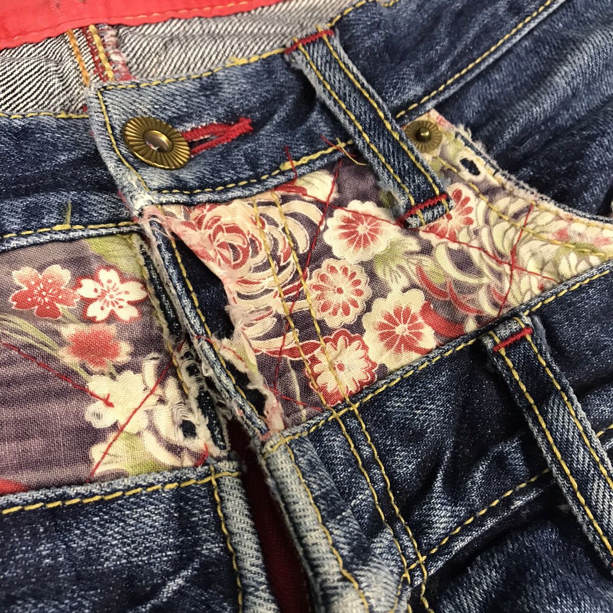 Eternal DOUBLE WAIST RIPPED DISTRESSED ENTERNAL DENIM PANTS Size US 30 / EU 46 - 10 Thumbnail