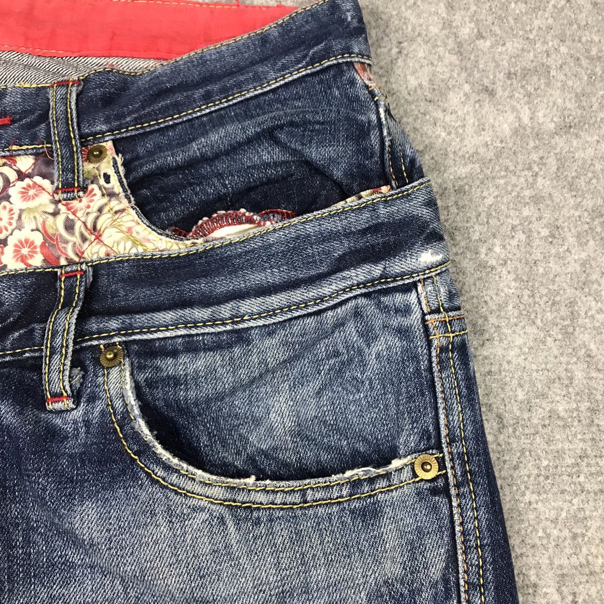 Eternal DOUBLE WAIST RIPPED DISTRESSED ENTERNAL DENIM PANTS Size US 30 / EU 46 - 11 Thumbnail