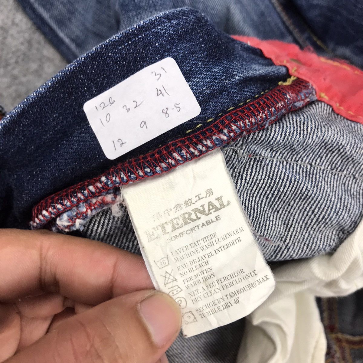 Eternal DOUBLE WAIST RIPPED DISTRESSED ENTERNAL DENIM PANTS Size US 30 / EU 46 - 23 Thumbnail