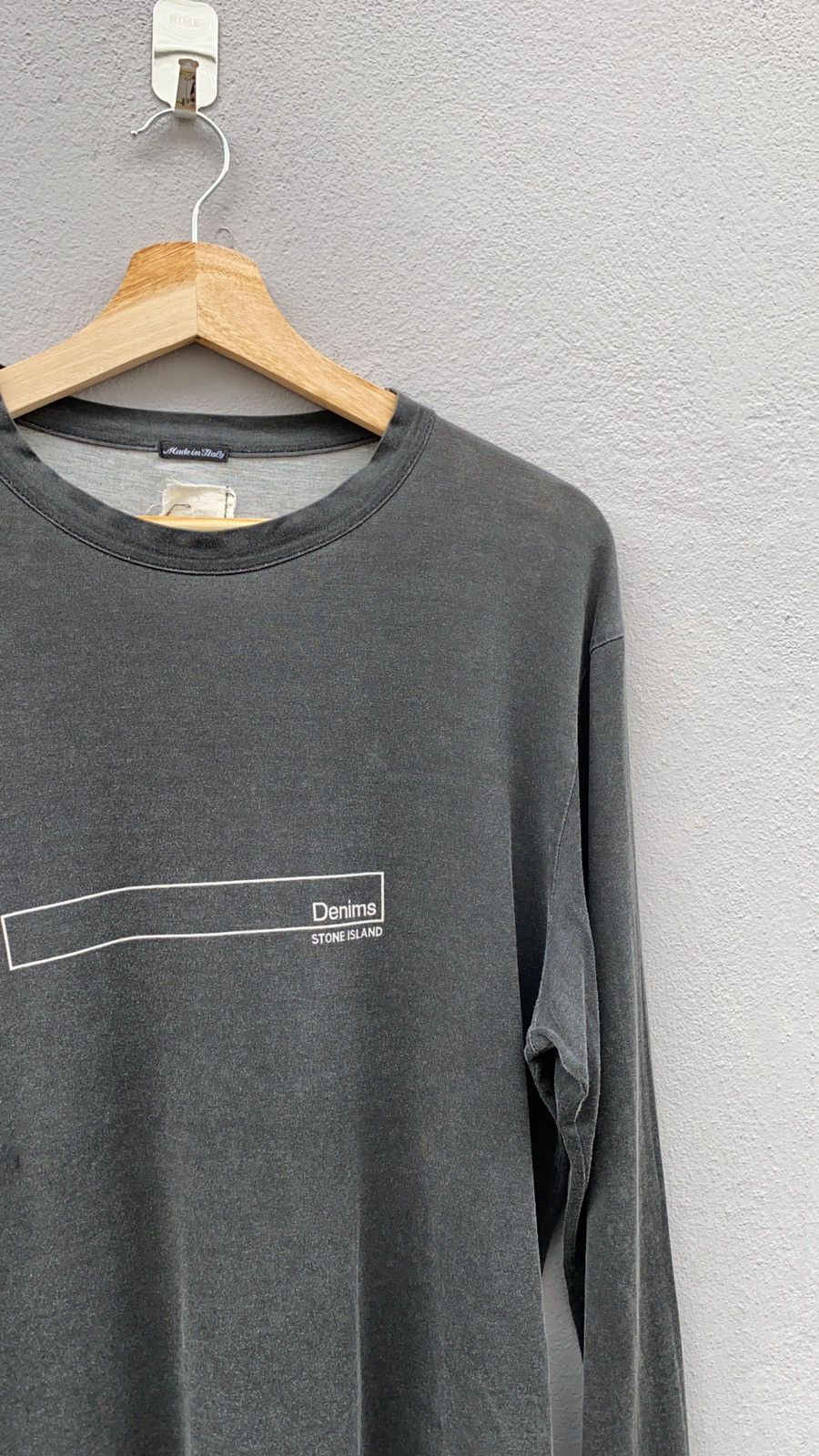 Stone Island vintage stone island denim dyed cotton longsleeve tee Size US L / EU 52-54 / 3 - 11 Thumbnail