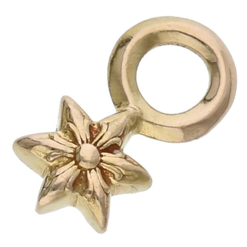 image of Chrome Hearts 22K Stack Star Charm in Gold, Men's