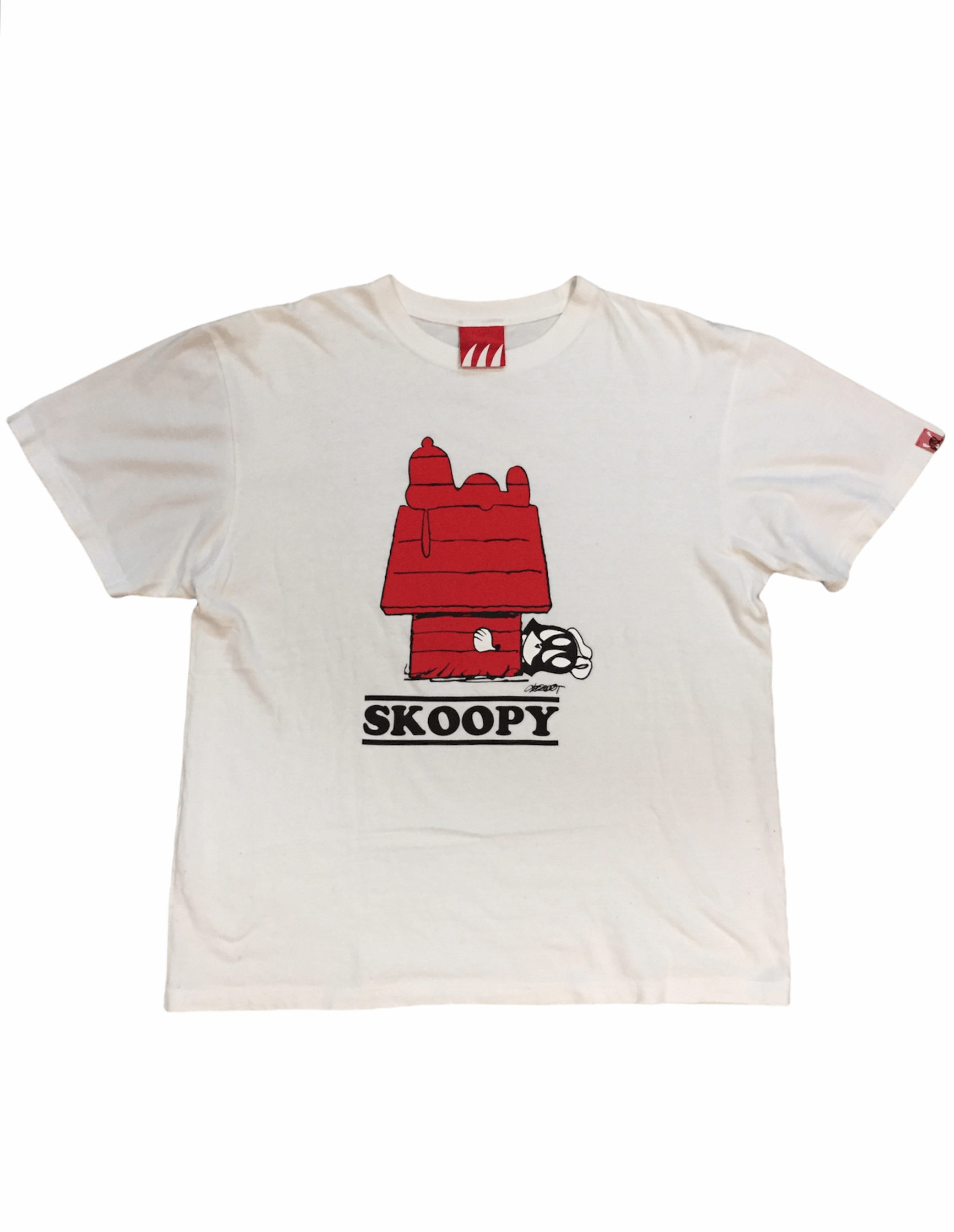 image of Skoloct Skoopy X Snoopy Tee in White, Men's (Size XL)