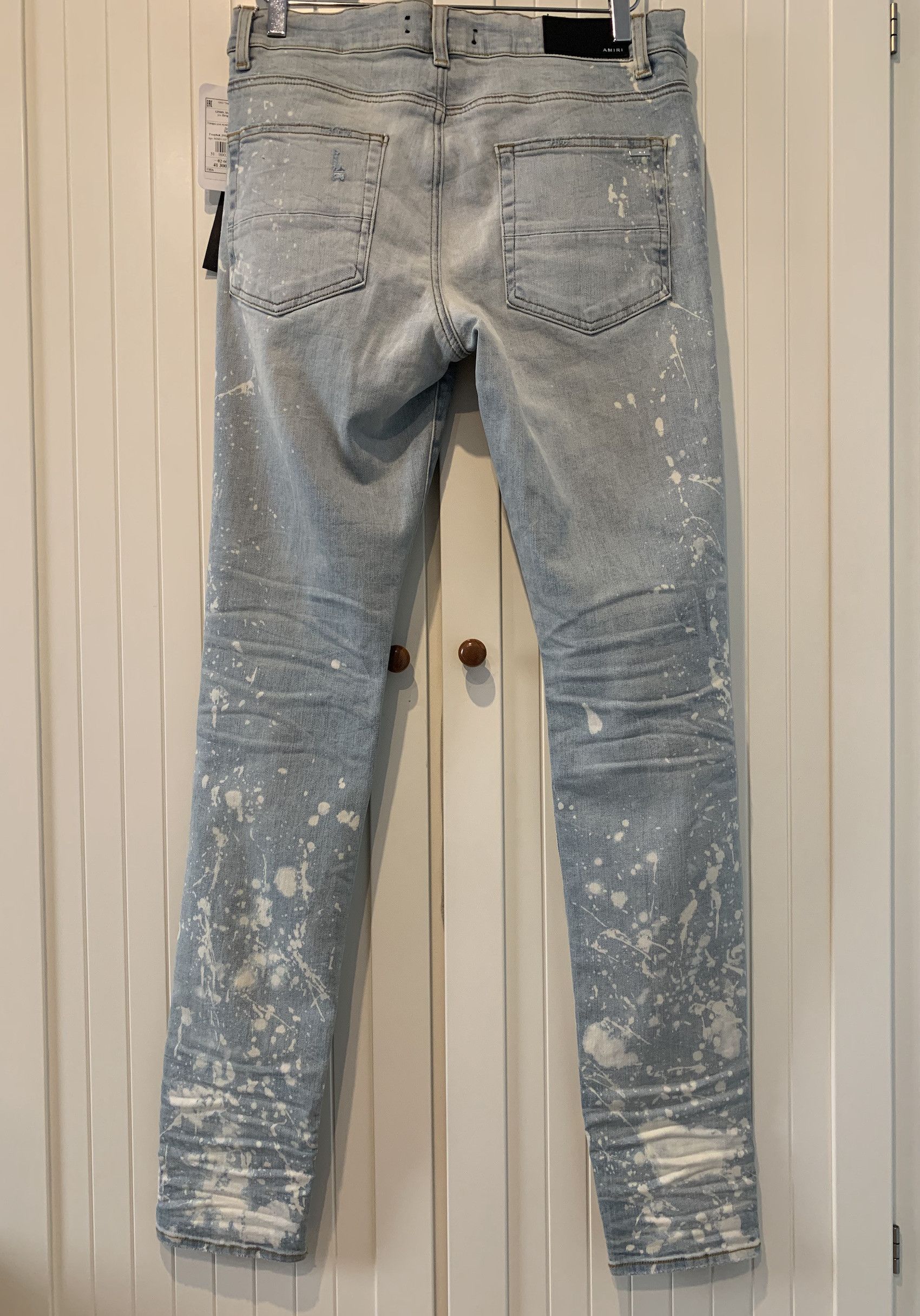 Amiri SS'20 Jean Bleached Splatter Trasher Size US 33 - 2 Thumbnail