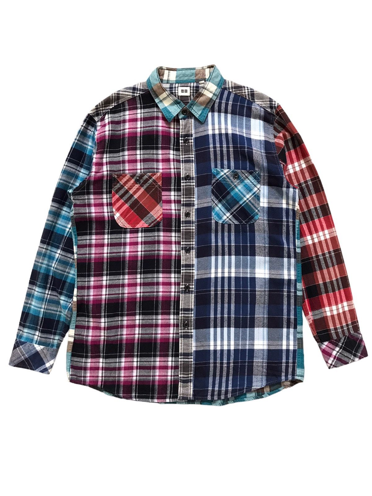 Uniqlo Patchwork Multicoloured Checked Shirt Size US XL / EU 56 / 4 - 1 Thumbnail