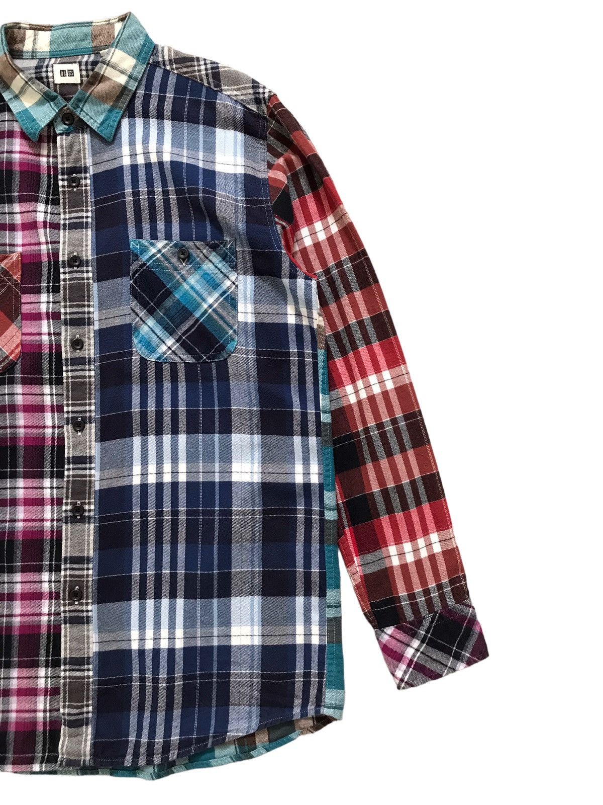 Uniqlo Patchwork Multicoloured Checked Shirt Size US XL / EU 56 / 4 - 3 Thumbnail