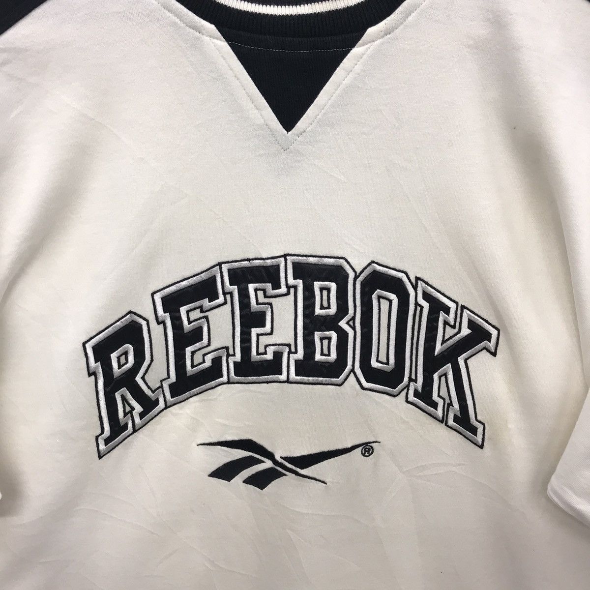 Reebok × Vintage *Rare!! Vintage Reebok Spellout Embroidery Tee Size US L / EU 52-54 / 3 - 7 Thumbnail