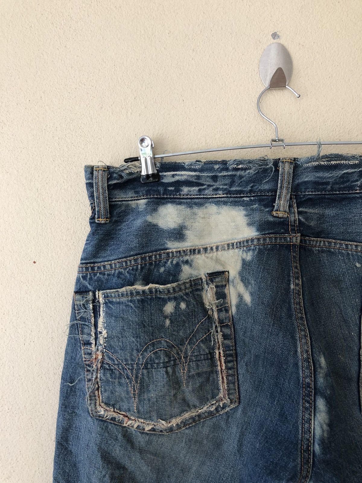 Edwin Edwin Disstressed Acid Wash Selvedge Shorts Size US 30 / EU 46 - 17 Thumbnail