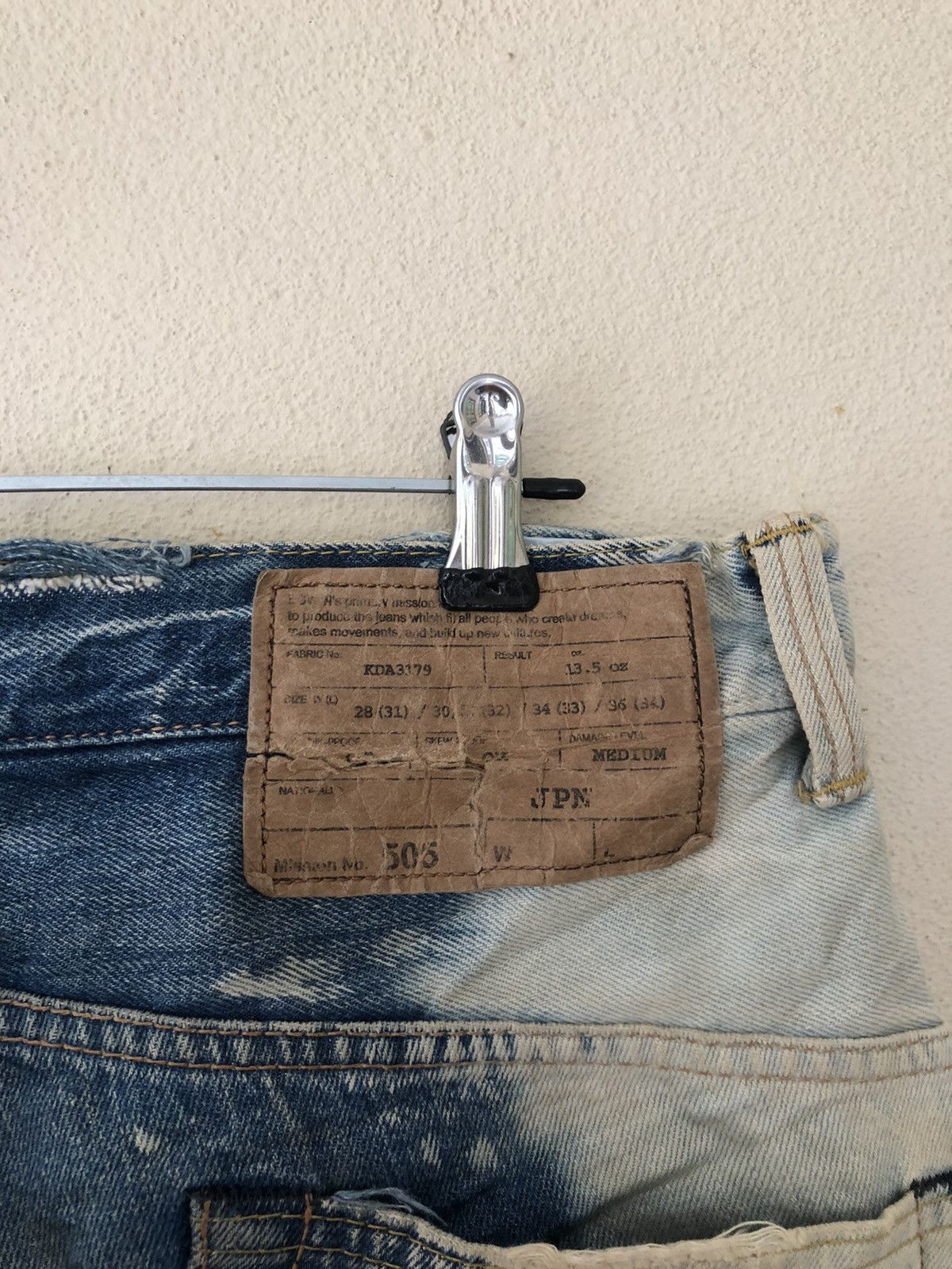 Edwin Edwin Disstressed Acid Wash Selvedge Shorts Size US 30 / EU 46 - 13 Thumbnail