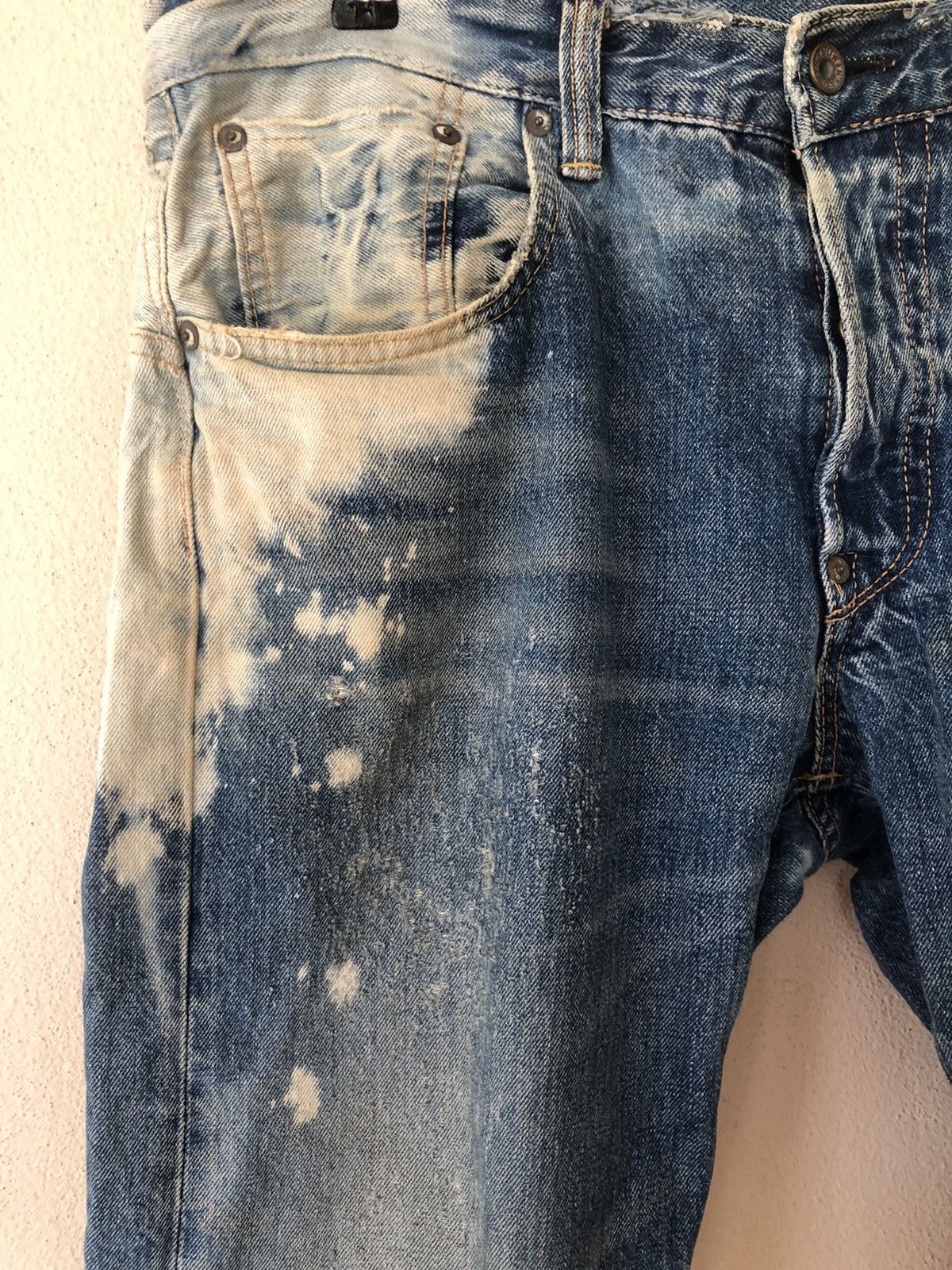 Edwin Edwin Disstressed Acid Wash Selvedge Shorts Size US 30 / EU 46 - 10 Thumbnail