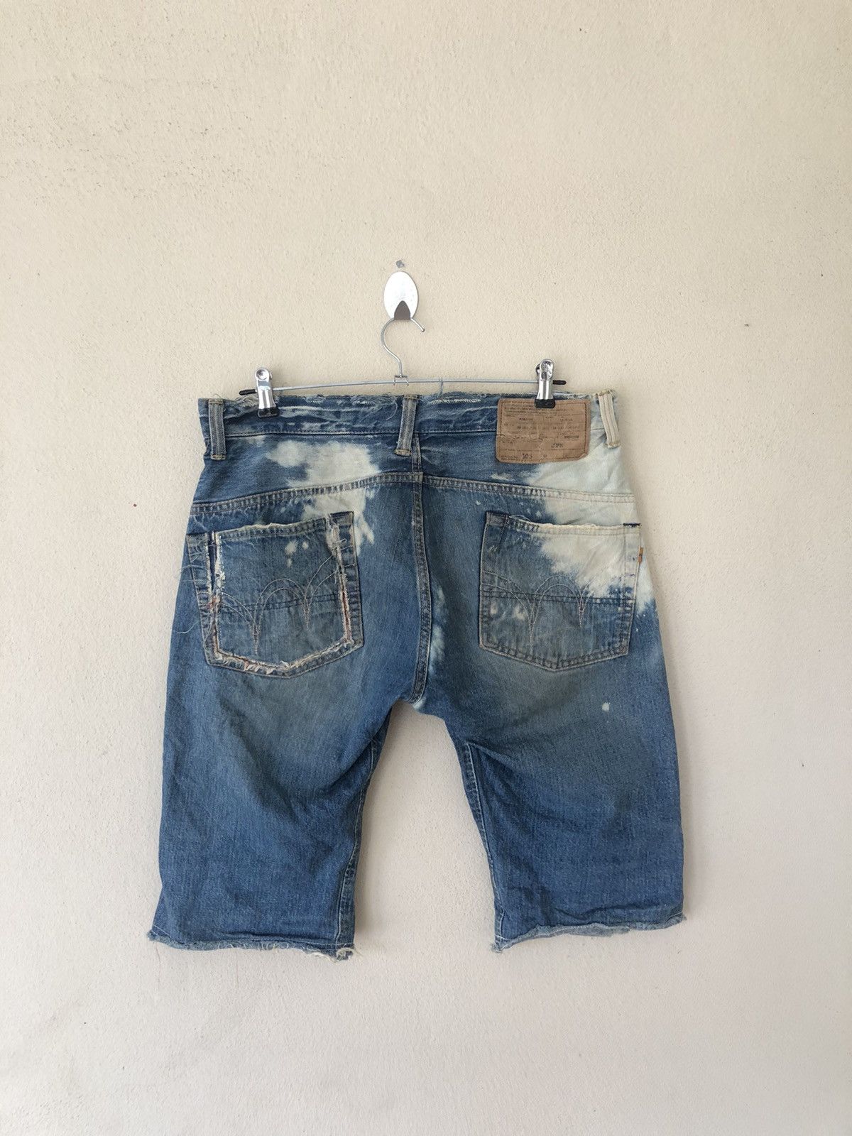 Edwin Edwin Disstressed Acid Wash Selvedge Shorts Size US 30 / EU 46 - 15 Thumbnail