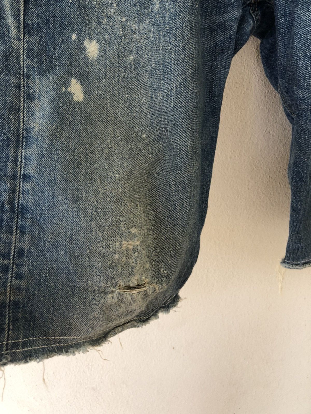 Edwin Edwin Disstressed Acid Wash Selvedge Shorts Size US 30 / EU 46 - 11 Thumbnail