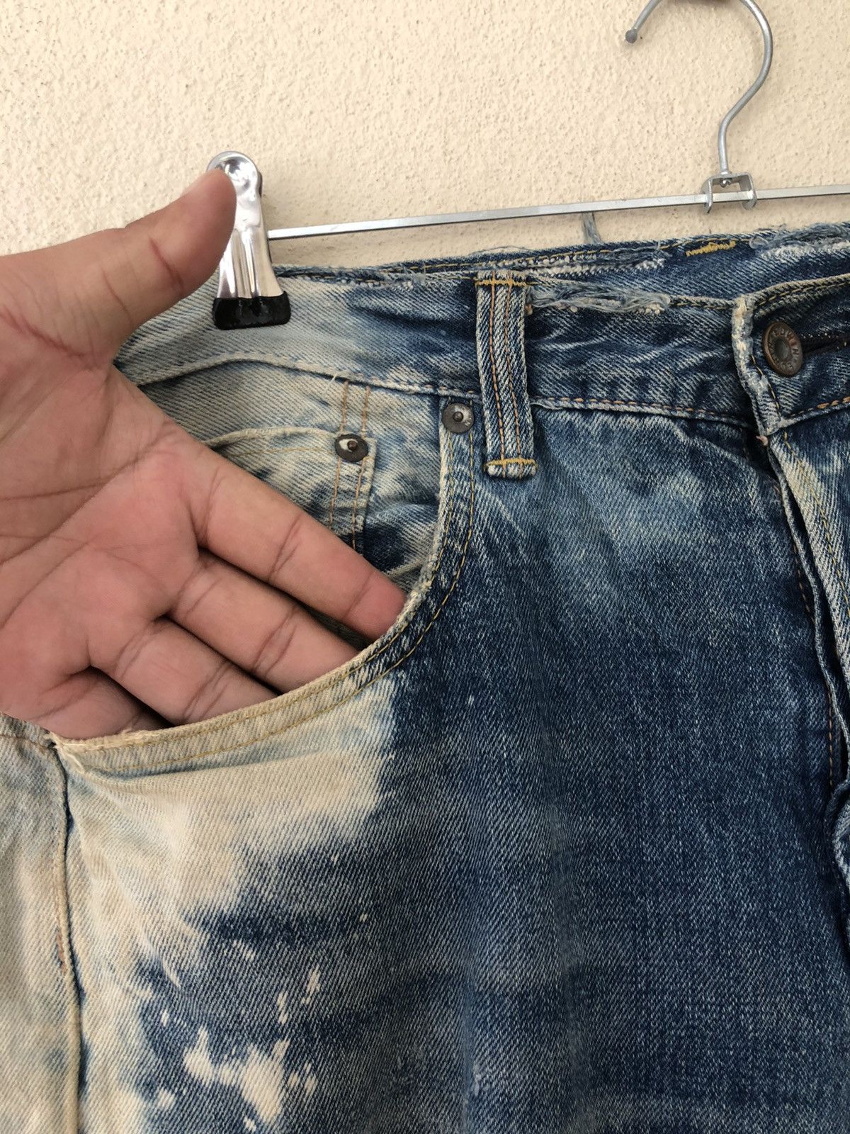 Edwin Edwin Disstressed Acid Wash Selvedge Shorts Size US 30 / EU 46 - 20 Thumbnail
