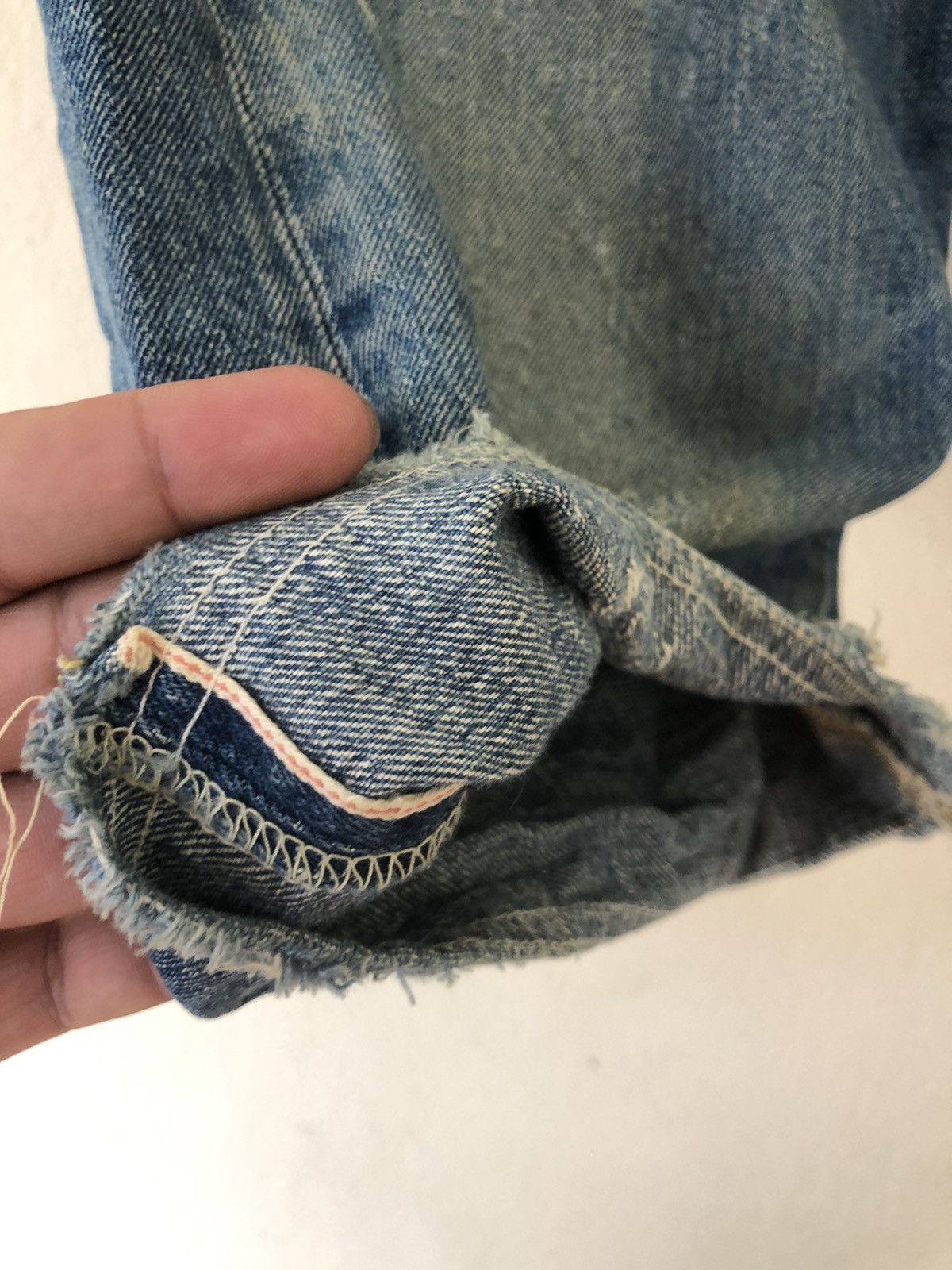 Edwin Edwin Disstressed Acid Wash Selvedge Shorts Size US 30 / EU 46 - 12 Thumbnail