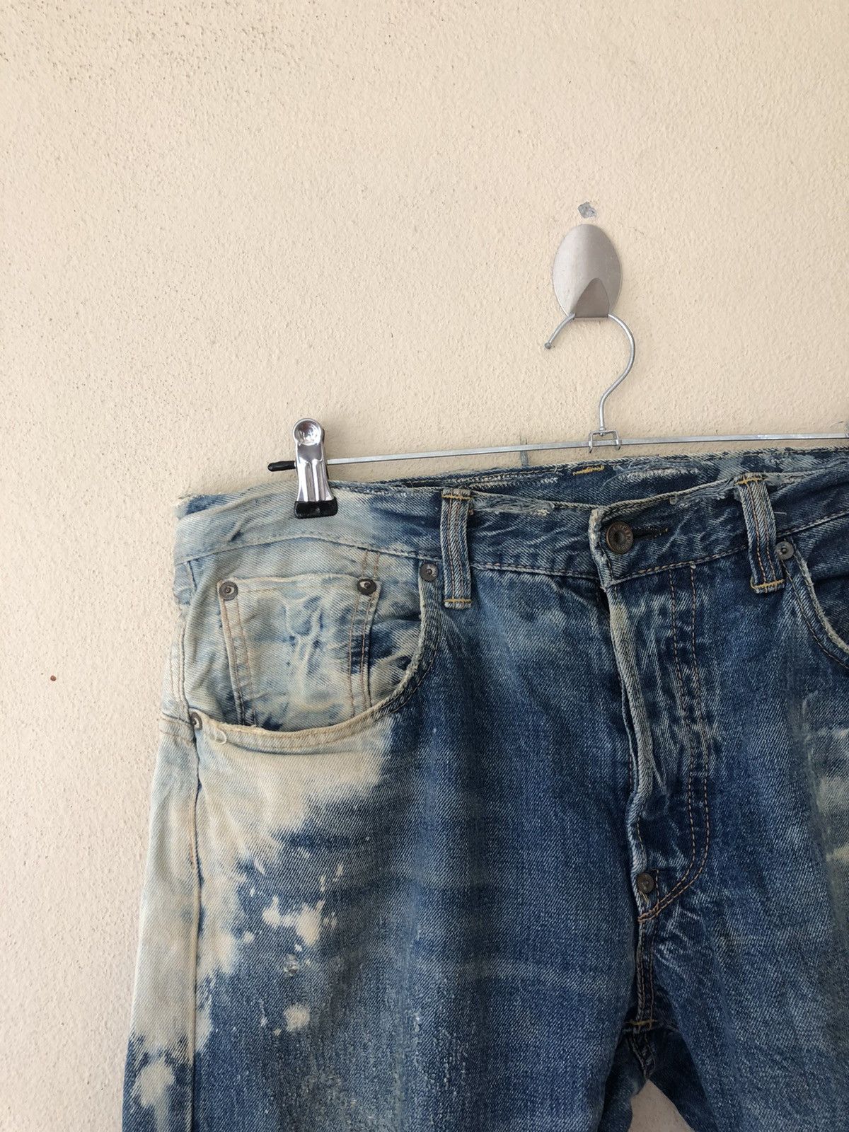 Edwin Edwin Disstressed Acid Wash Selvedge Shorts Size US 30 / EU 46 - 7 Thumbnail