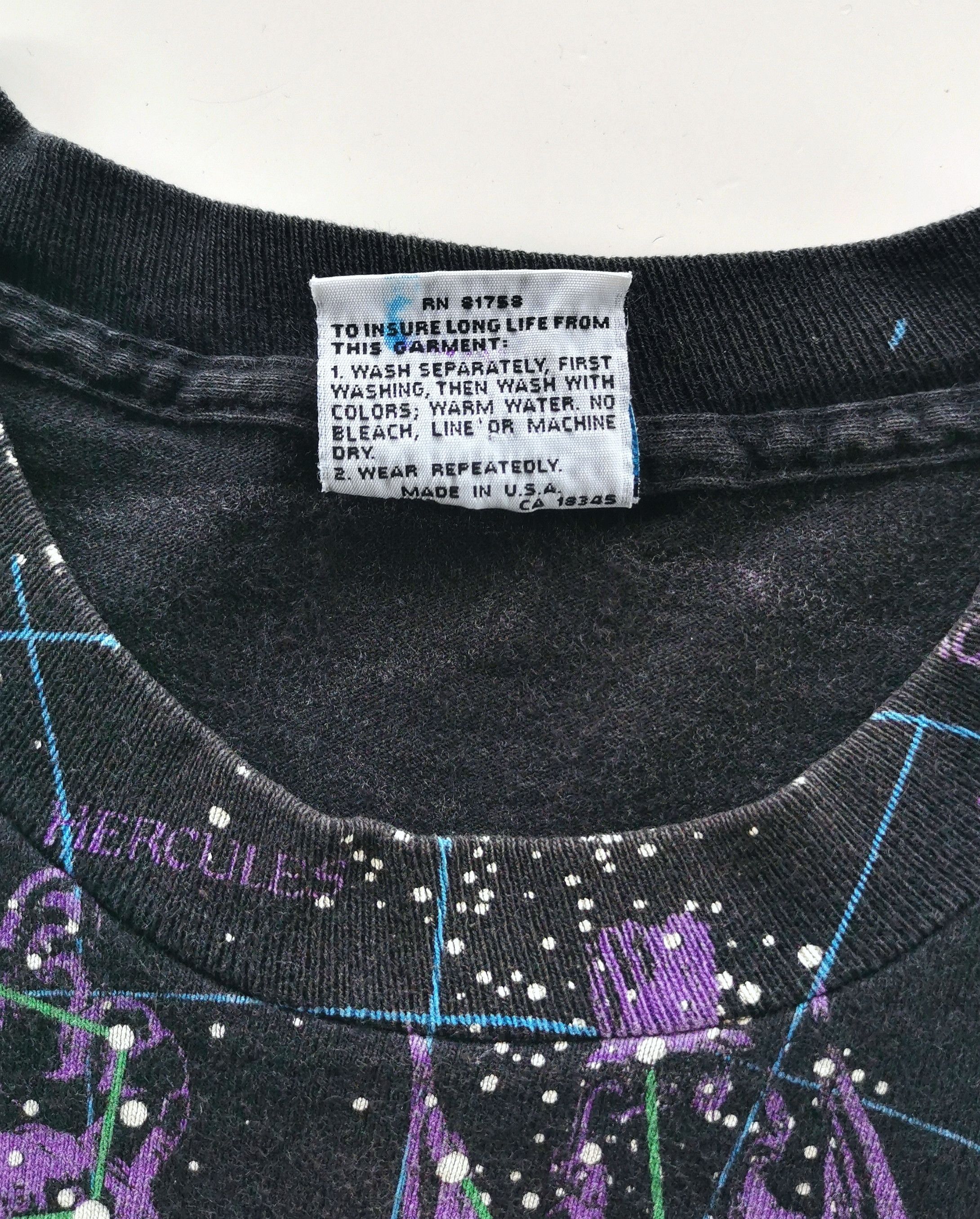 Arts & Science 1993 Liquid Blue Hemisphere Boreal Austral Vintage Tshirt Size US XL / EU 56 / 4 - 12 Thumbnail