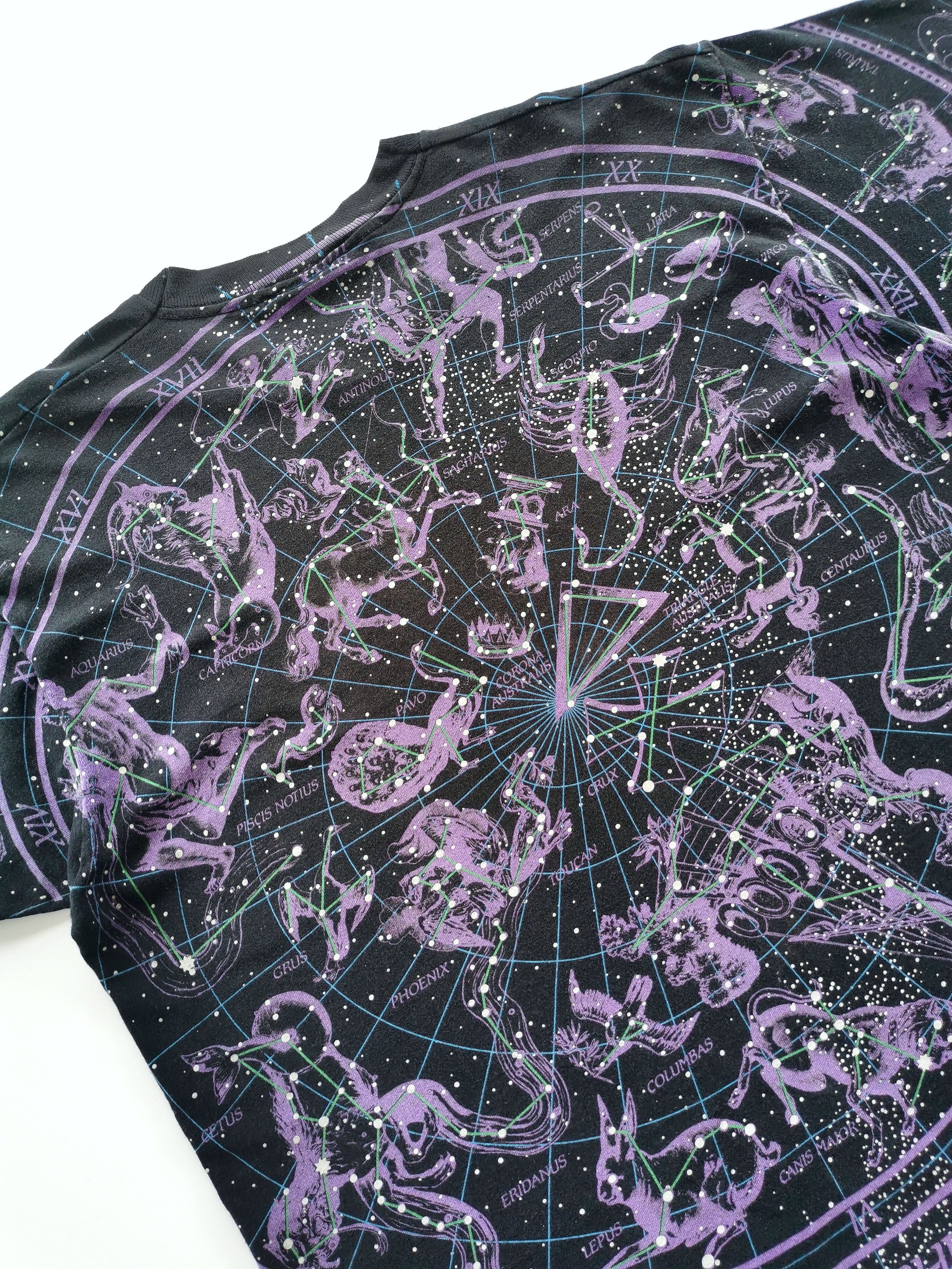Arts & Science 1993 Liquid Blue Hemisphere Boreal Austral Vintage Tshirt Size US XL / EU 56 / 4 - 7 Thumbnail