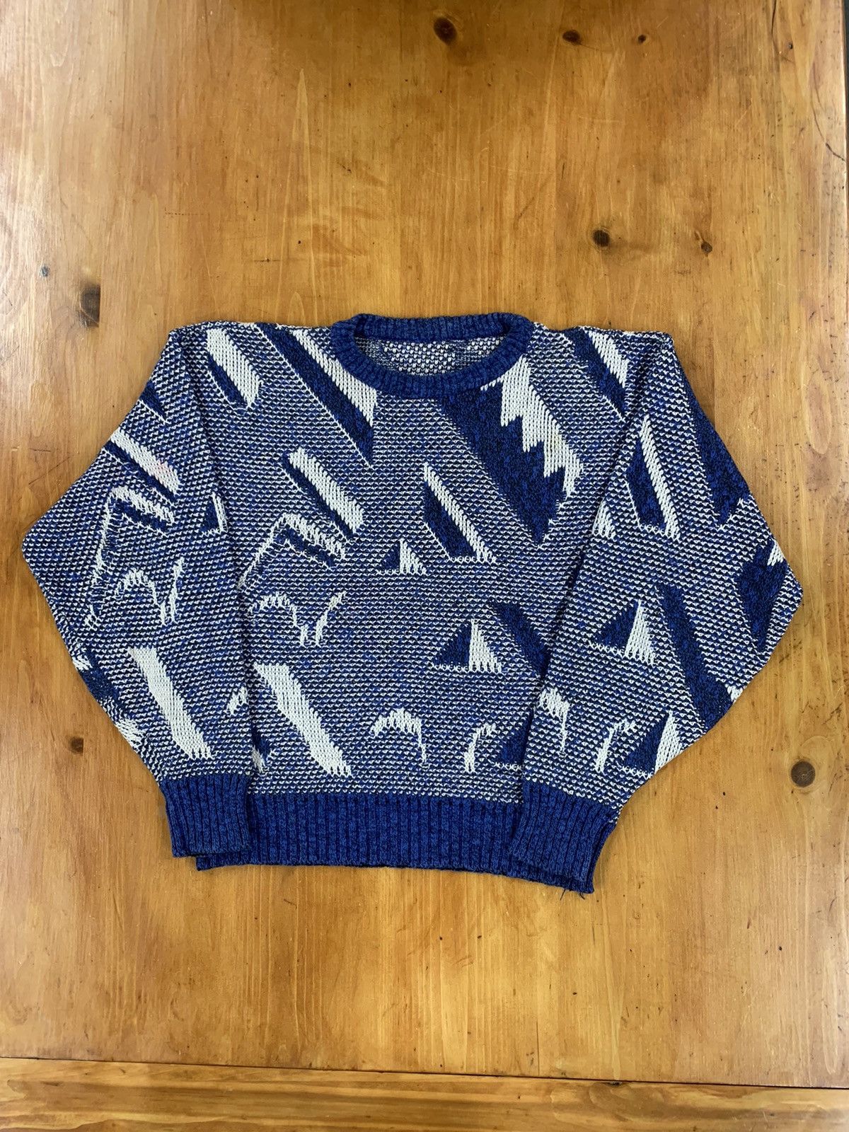 Vintage Vintage Blue Ridge Line Knit Sweater Size US M / EU 48-50 / 2 - 1 Thumbnail