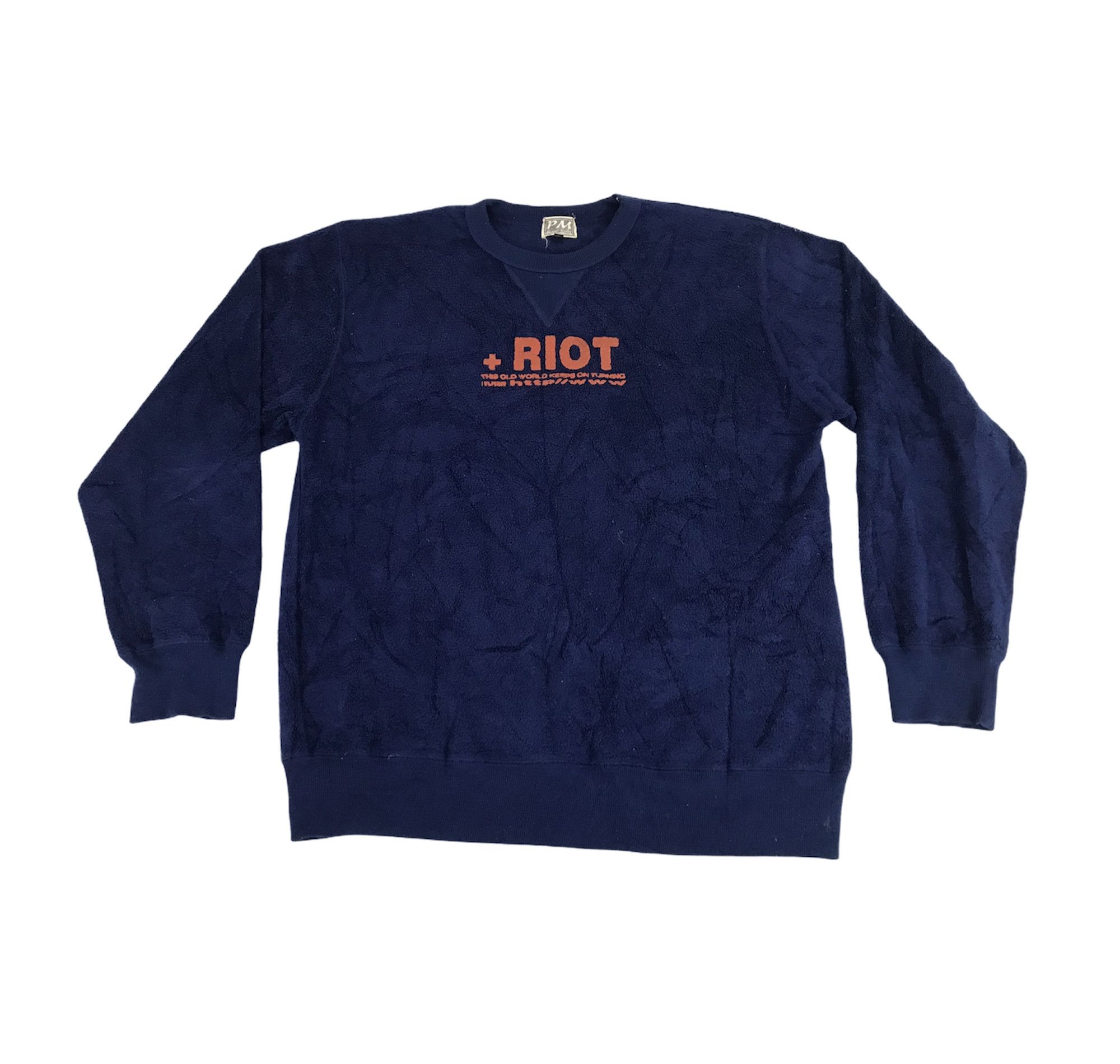 Japanese Brand Peater Marks PM Riot Turning World Fleece Style Size US M / EU 48-50 / 2 - 1 Thumbnail