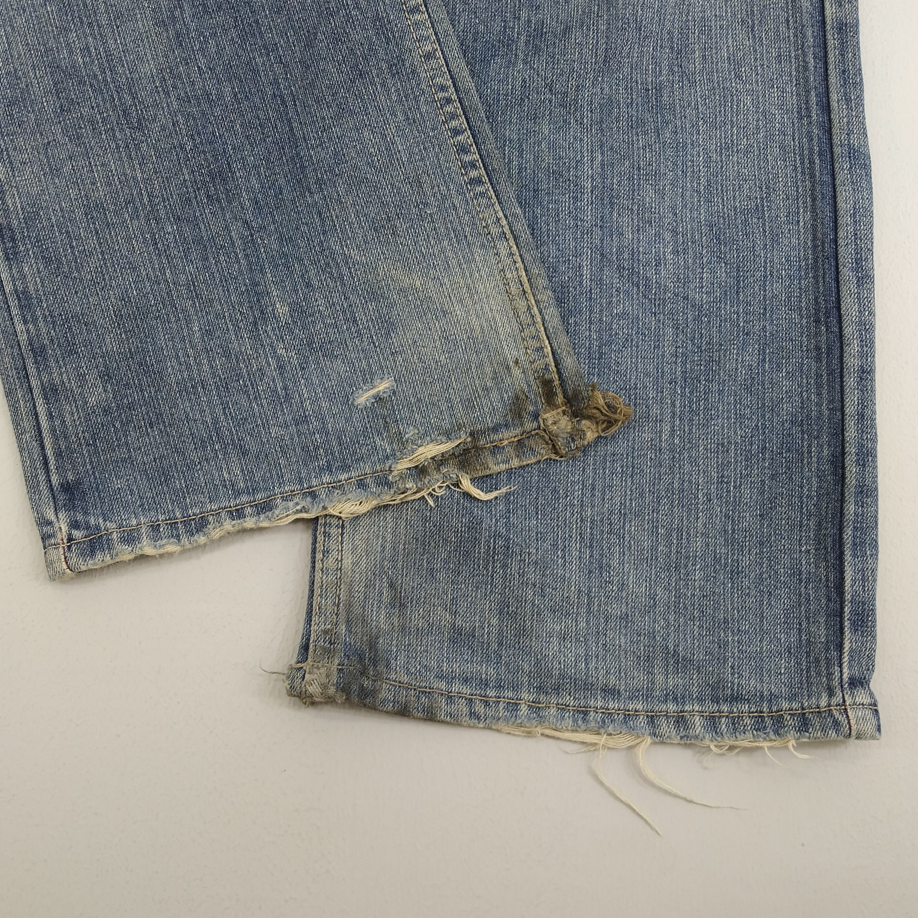 Denime W33 Kanji Jeans Leather Pocket Baggy Jeans Denim Jeans Size US 33 - 7 Thumbnail