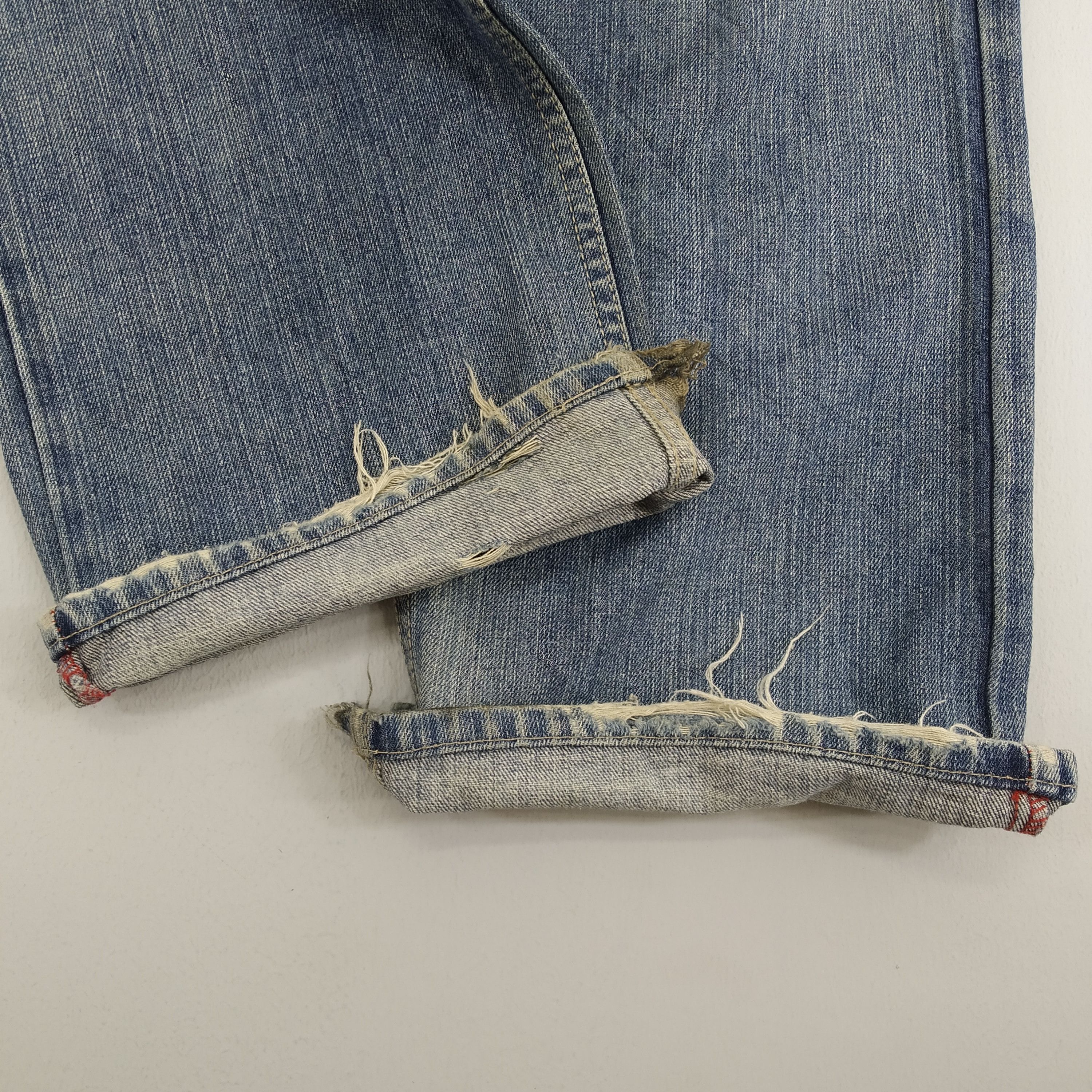 Denime W33 Kanji Jeans Leather Pocket Baggy Jeans Denim Jeans Size US 33 - 8 Thumbnail