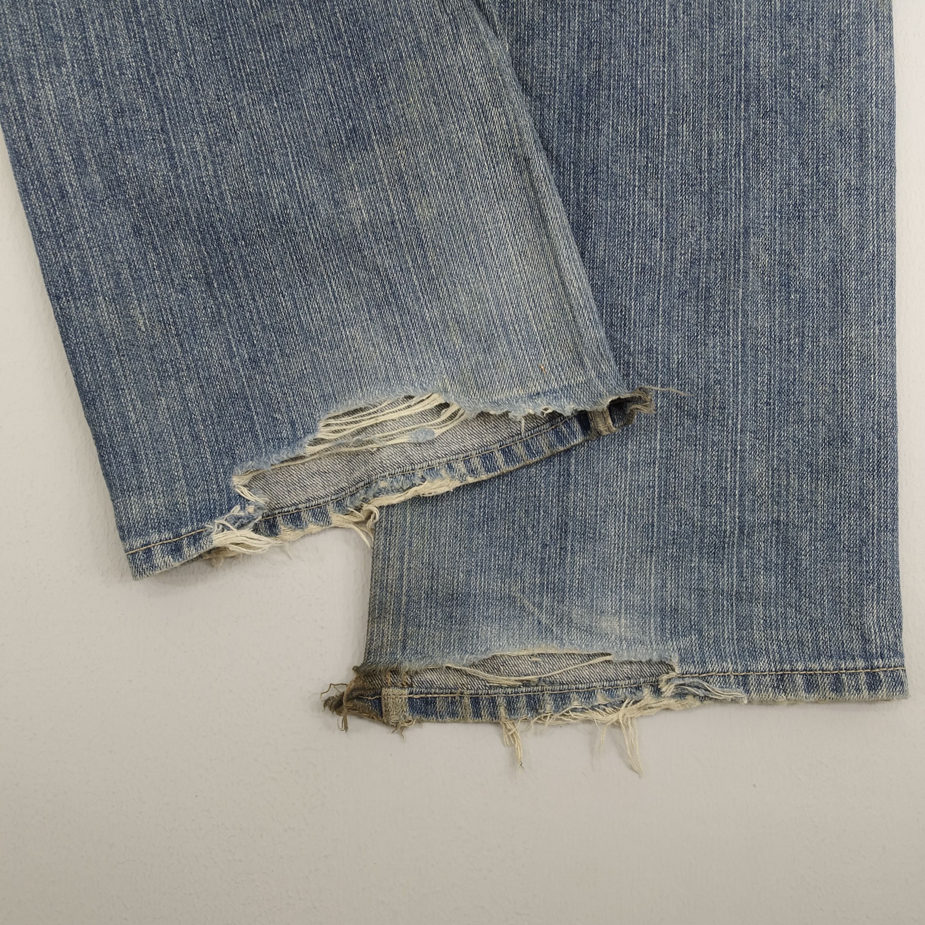 Denime W33 Kanji Jeans Leather Pocket Baggy Jeans Denim Jeans Size US 33 - 9 Thumbnail
