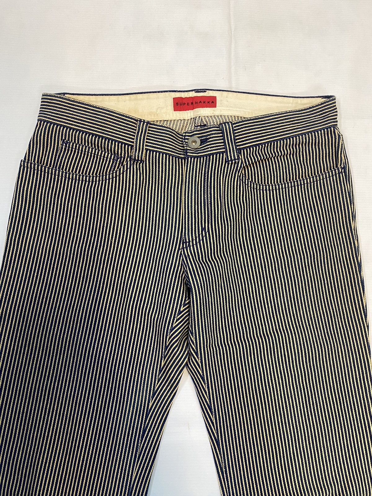 14th Addiction × If Six Was Nine × Japanese Brand Kapital Inspired Super Hakka Hickory Stripe Denim Pant Size US 31 - 2 Thumbnail
