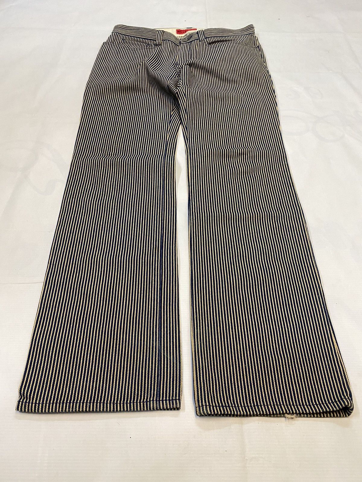 14th Addiction × If Six Was Nine × Japanese Brand Kapital Inspired Super Hakka Hickory Stripe Denim Pant Size US 31 - 7 Thumbnail