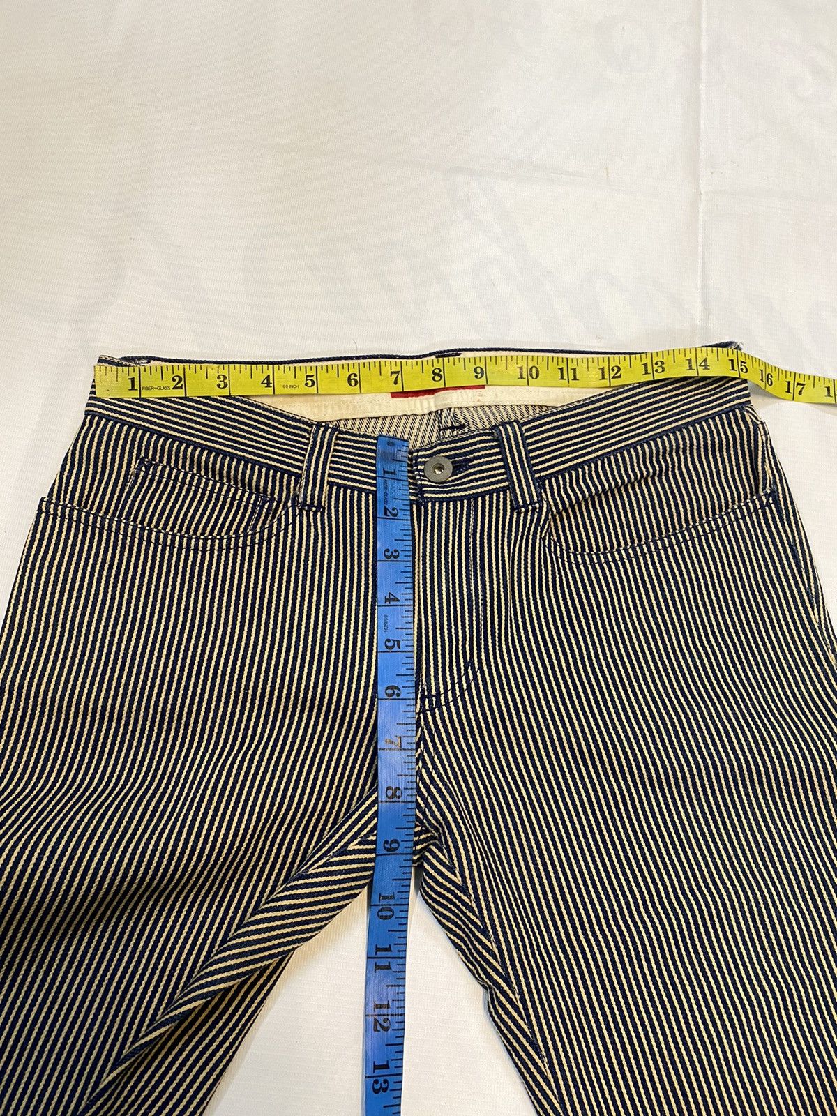14th Addiction × If Six Was Nine × Japanese Brand Kapital Inspired Super Hakka Hickory Stripe Denim Pant Size US 31 - 11 Thumbnail