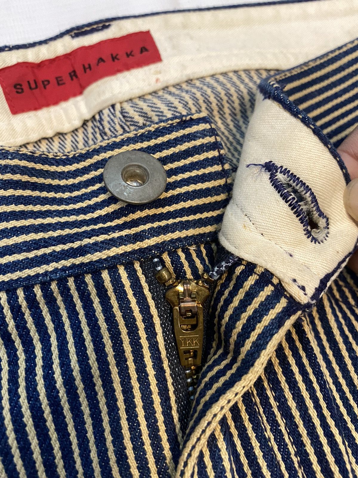 14th Addiction × If Six Was Nine × Japanese Brand Kapital Inspired Super Hakka Hickory Stripe Denim Pant Size US 31 - 4 Thumbnail