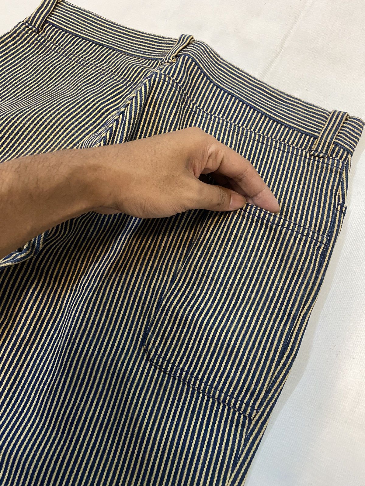 14th Addiction × If Six Was Nine × Japanese Brand Kapital Inspired Super Hakka Hickory Stripe Denim Pant Size US 31 - 10 Thumbnail