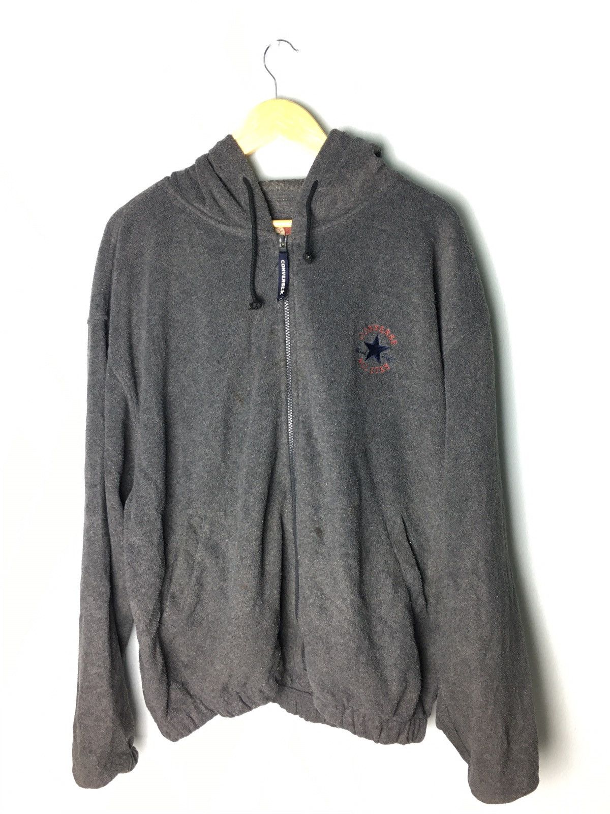 Converse × Vintage Vintage Converse Fleece Hoodie Embroidery Logo Size US XL / EU 56 / 4 - 2 Thumbnail