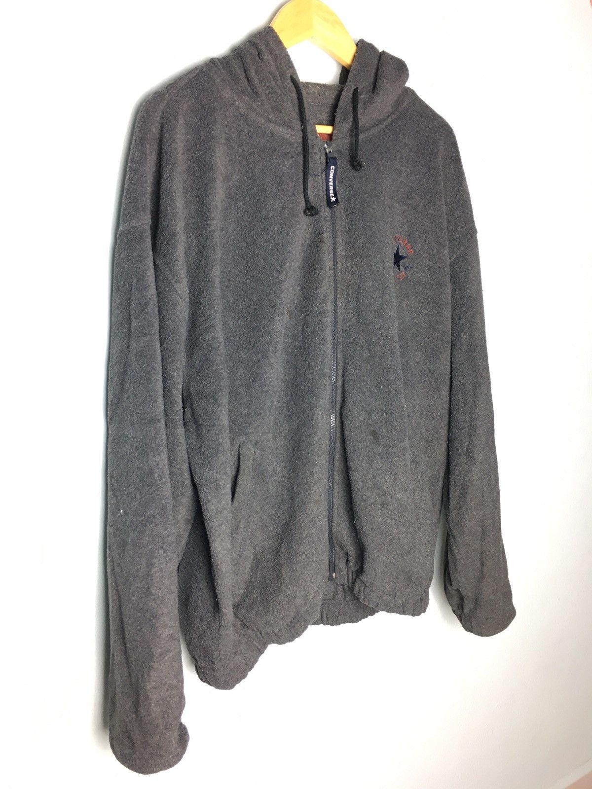 Converse × Vintage Vintage Converse Fleece Hoodie Embroidery Logo Size US XL / EU 56 / 4 - 4 Thumbnail